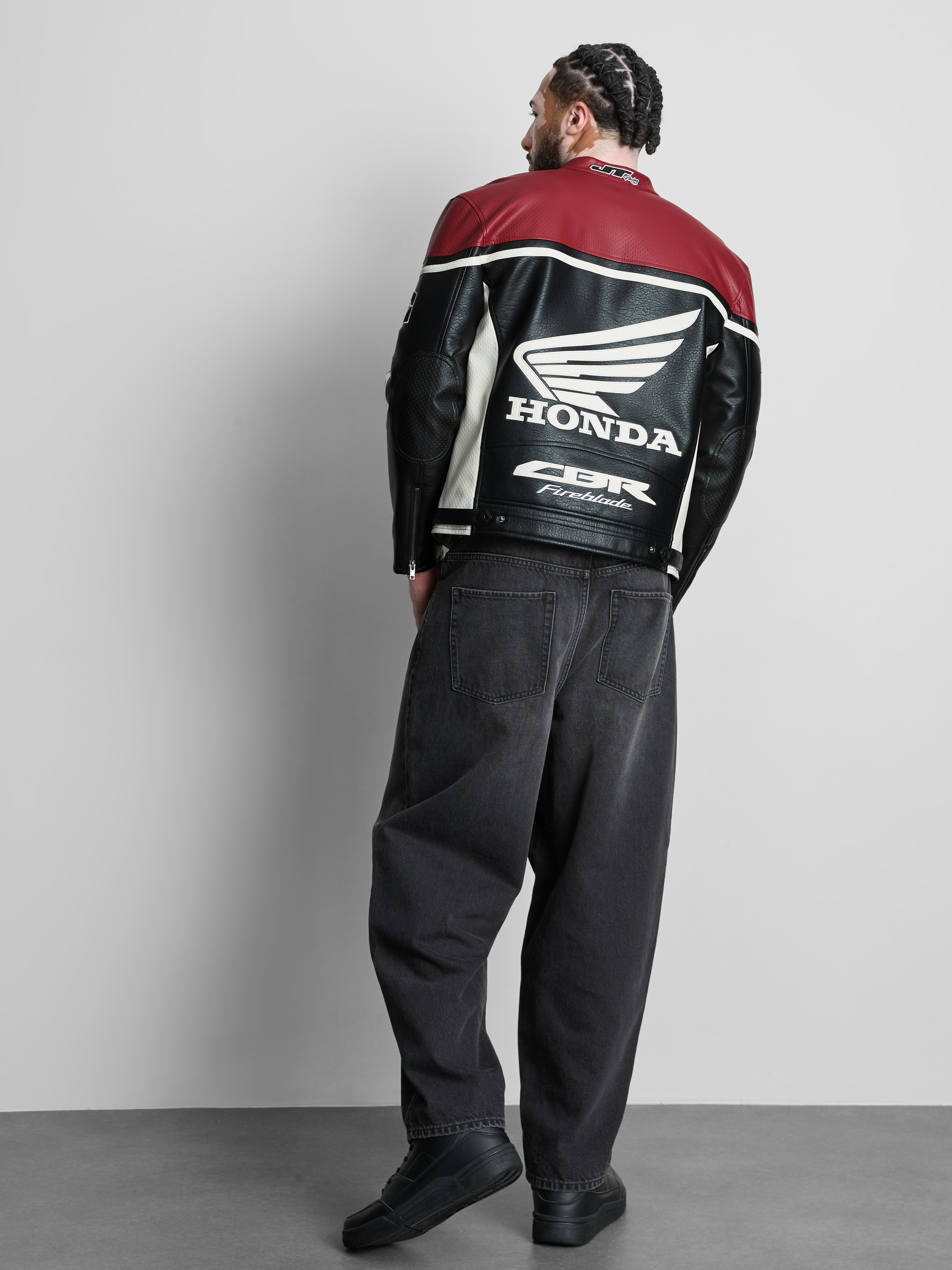 Honda Racing Biker Jacket - Black