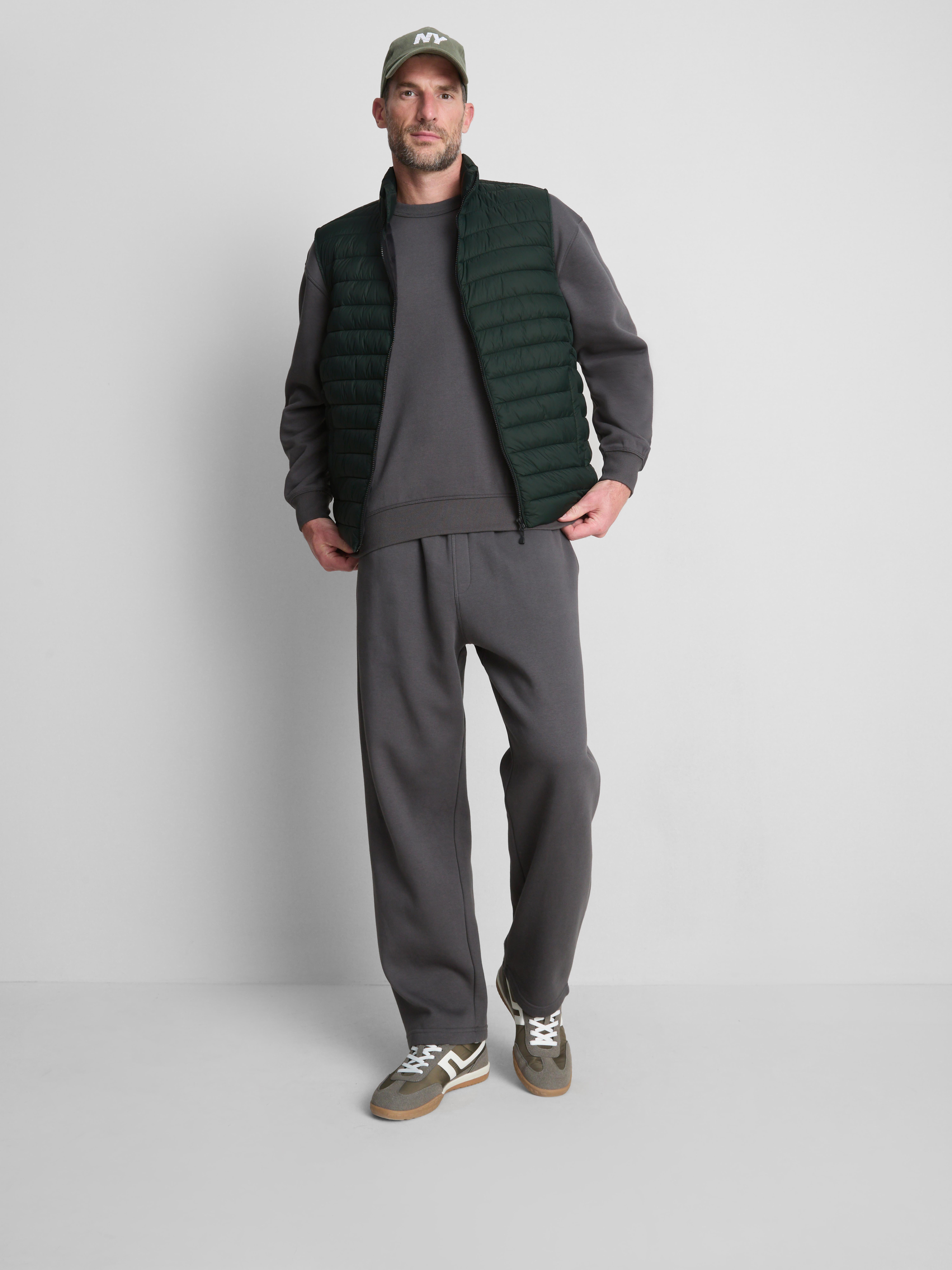 Padded Zip Vest - Green
