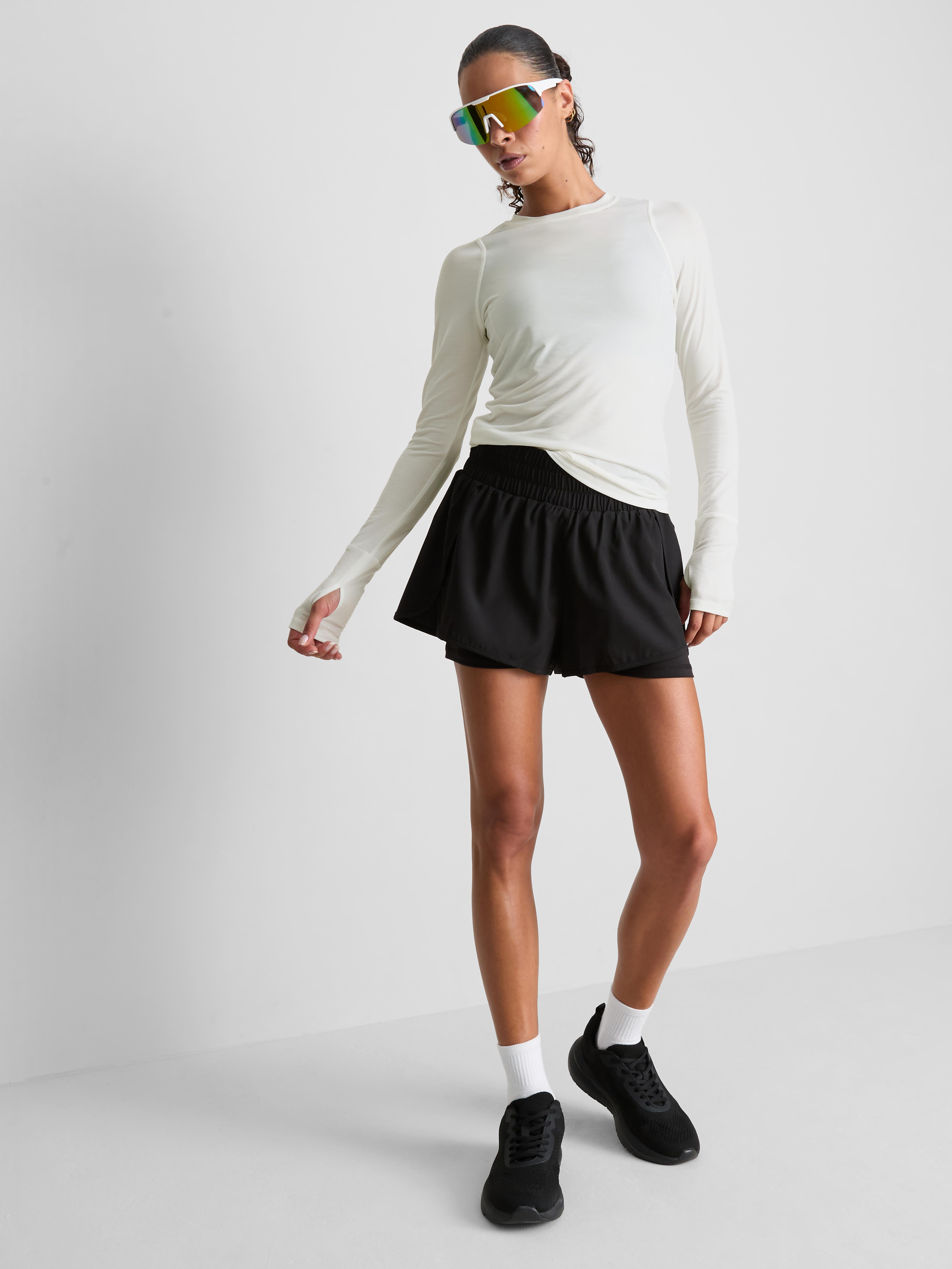 Primark Form | Raglan Long-Sleeve Base-Layer Top - Ivory