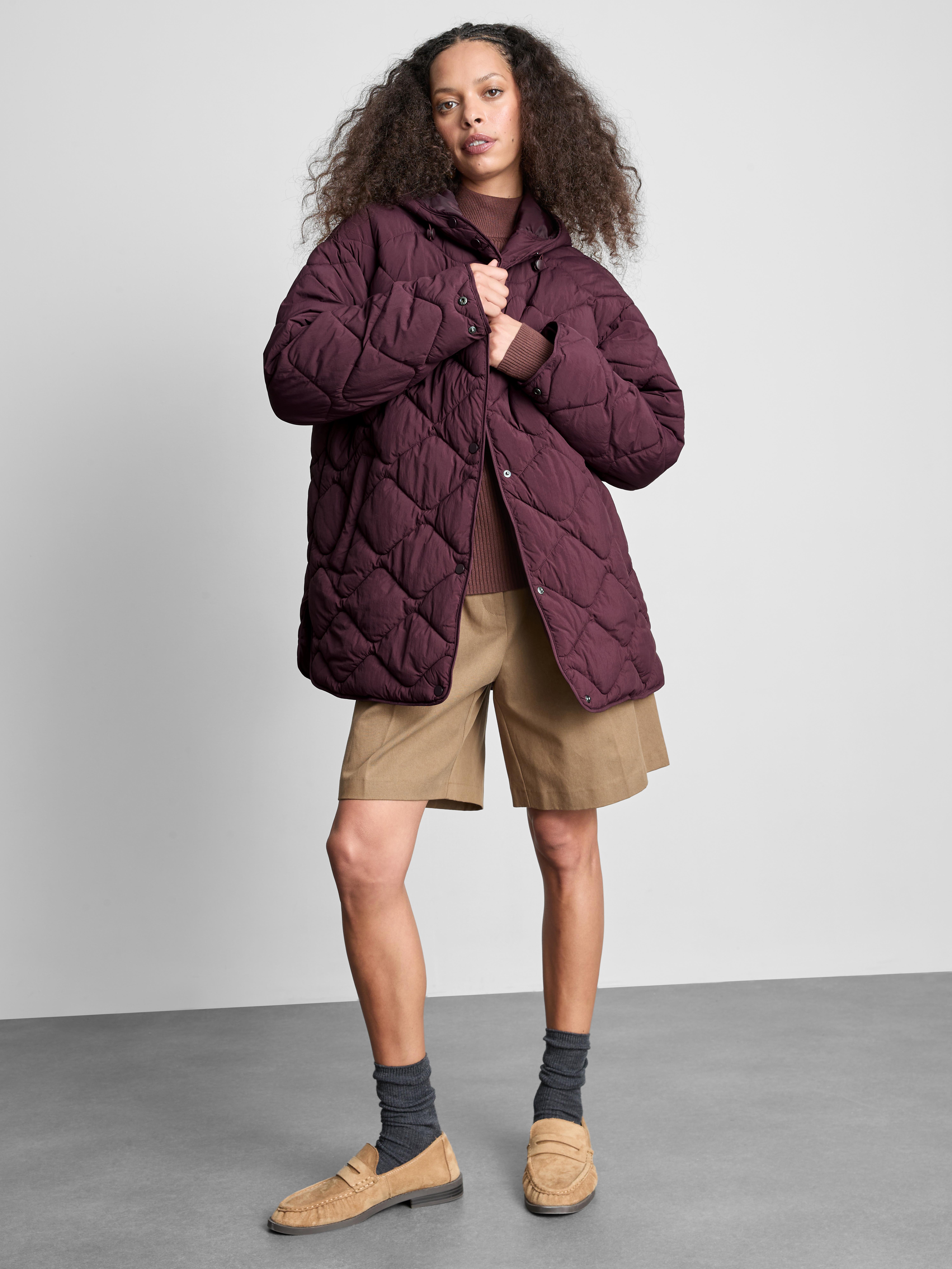 Hooded Quilted Jacket - Fig