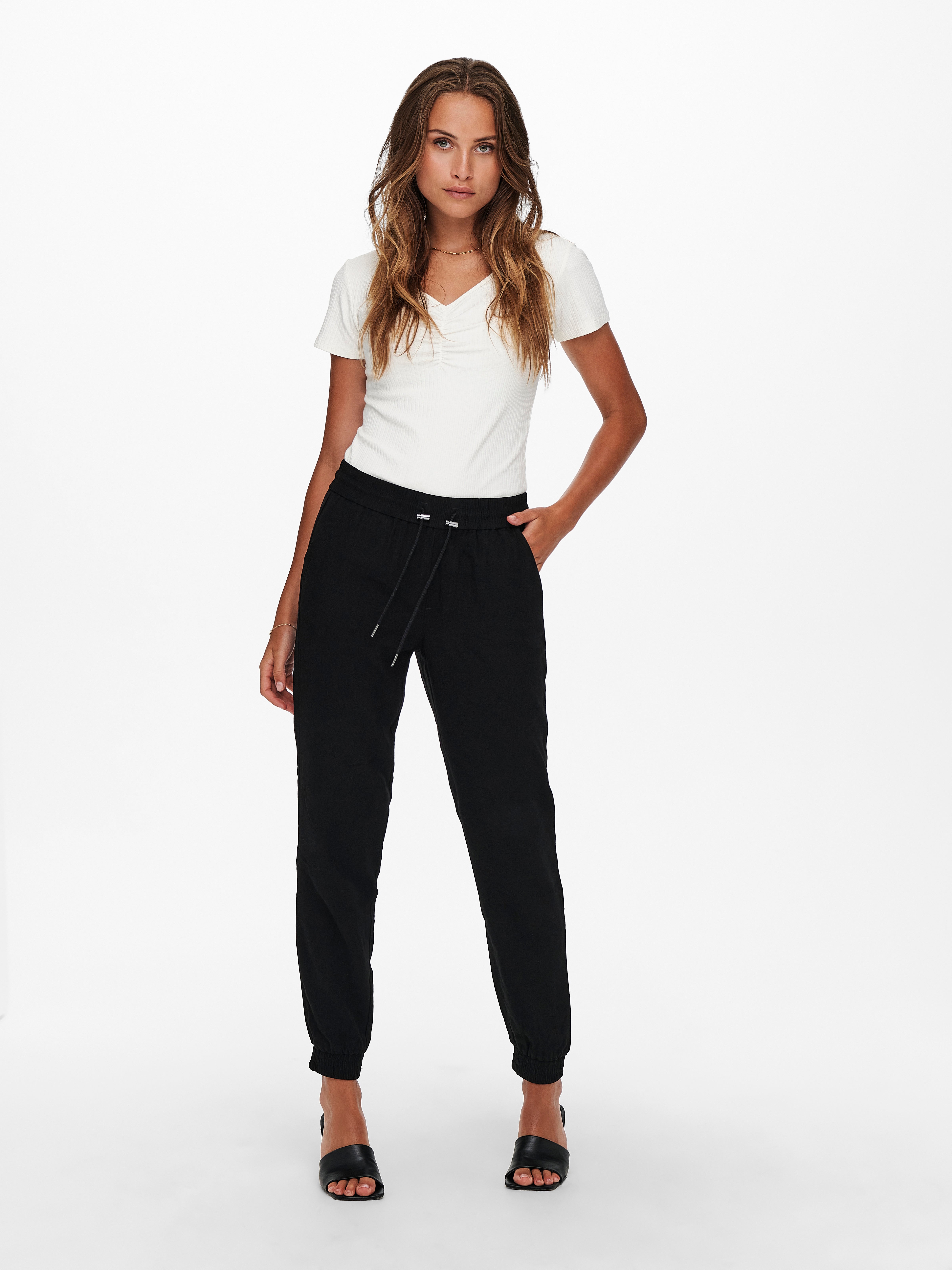 ONLKELDA-EMERY Regular Fit Wide-leg trousers Black