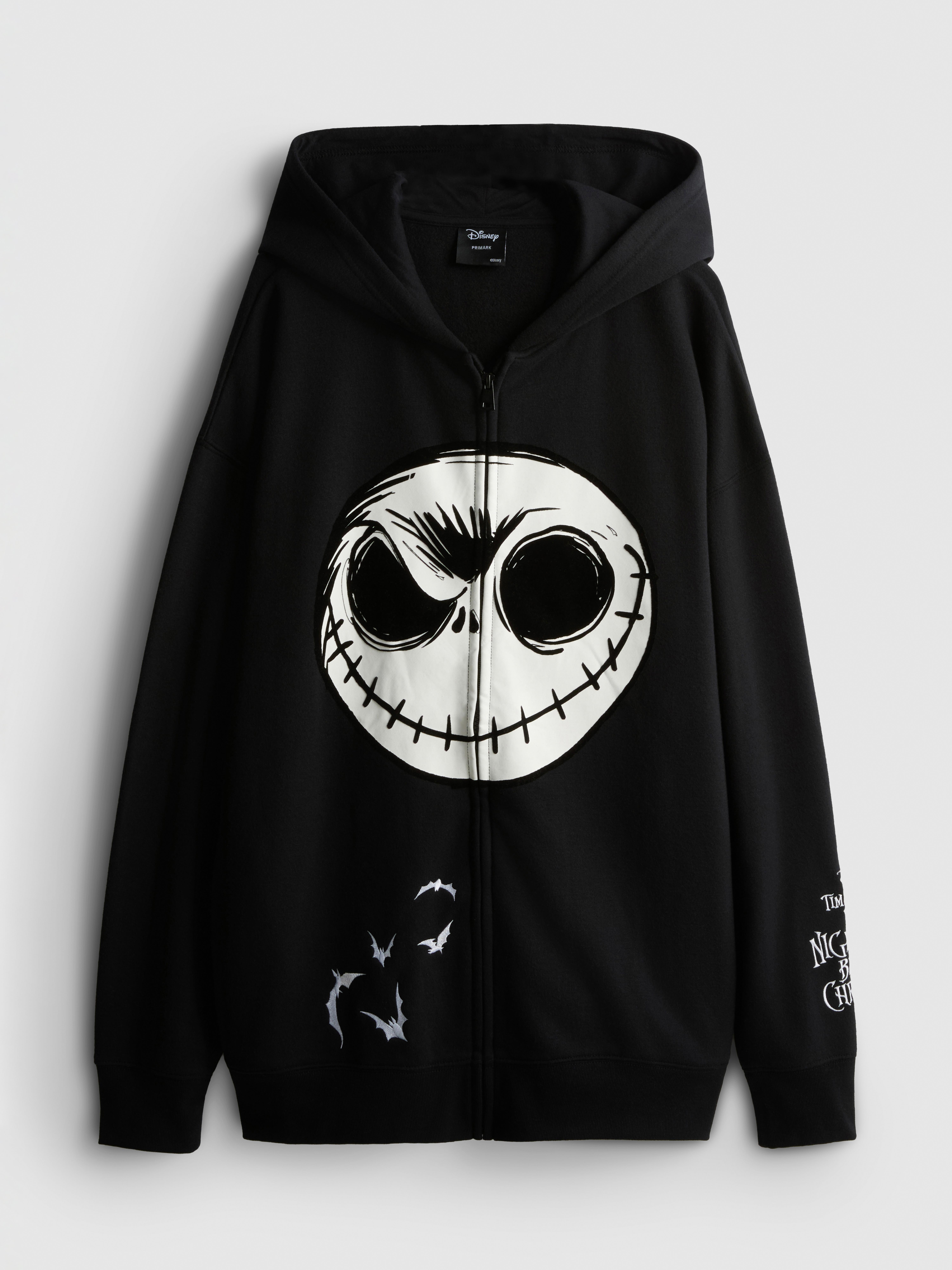 Disney Tim Burton's The Nightmare Before Christmas Graphic Zip Hoodie - Black