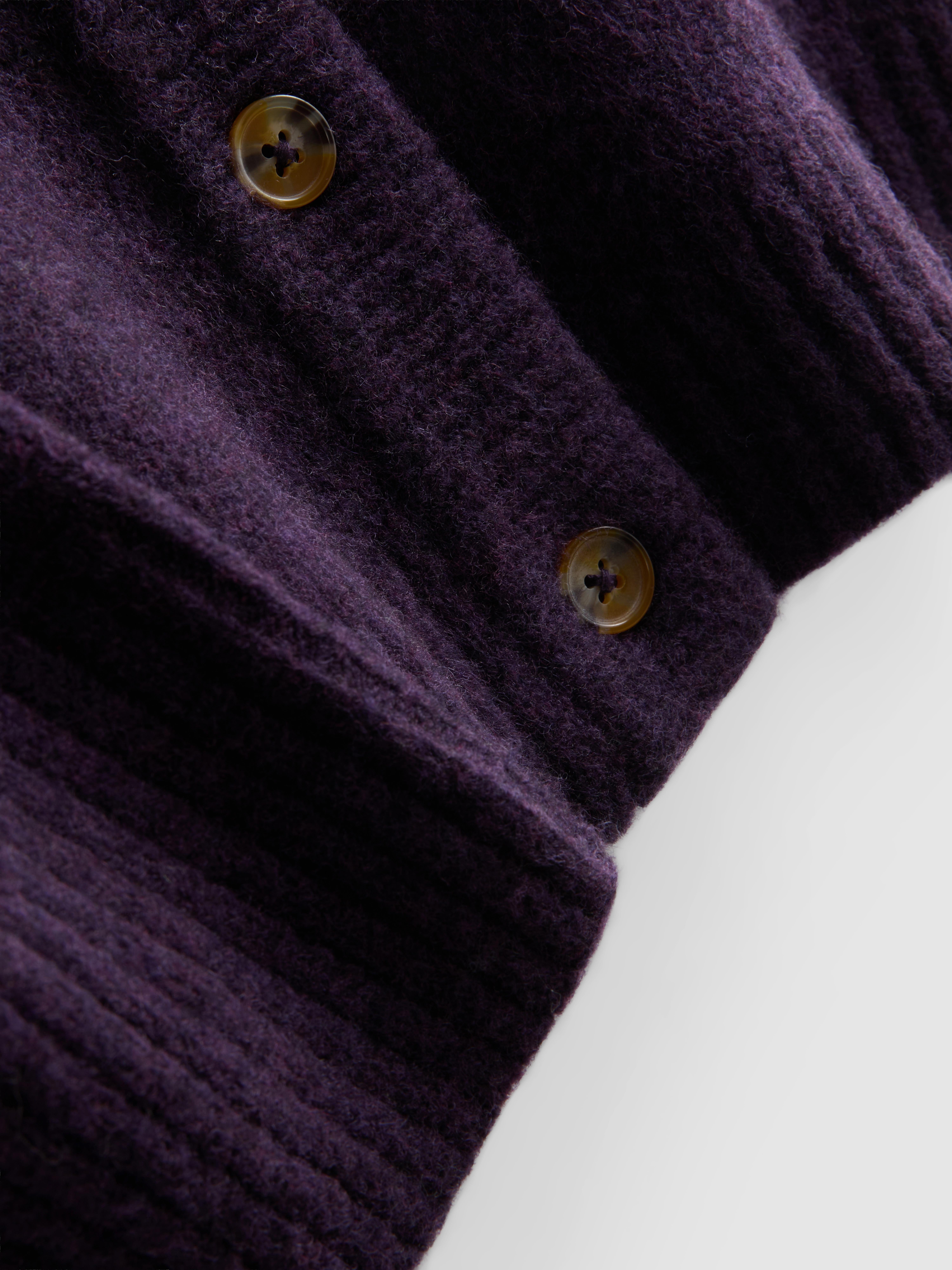 V-Neck Cardigan - Dark Purple