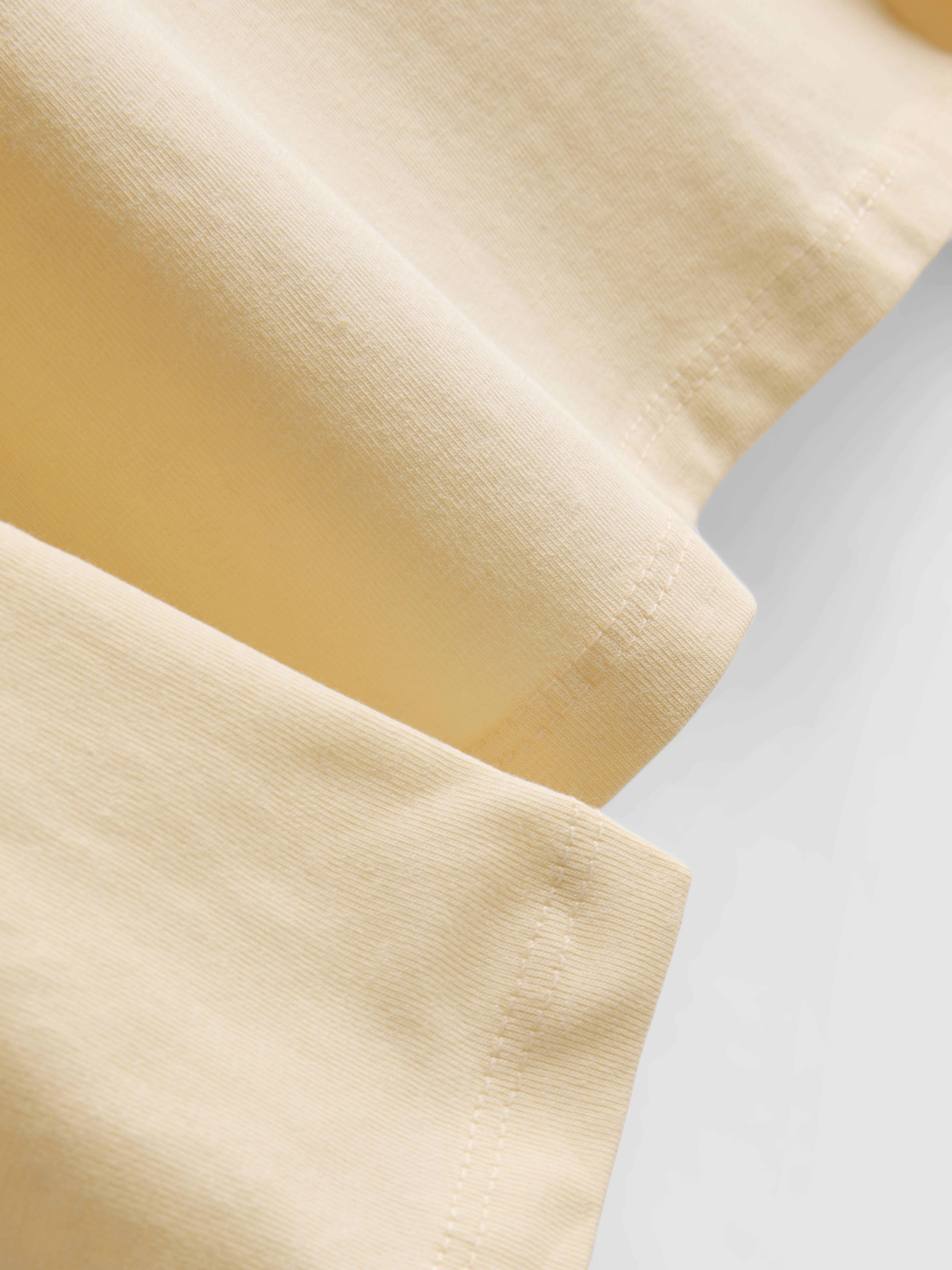 Cotton-Rich Stretch Long-Sleeve Crewneck Top - Cream