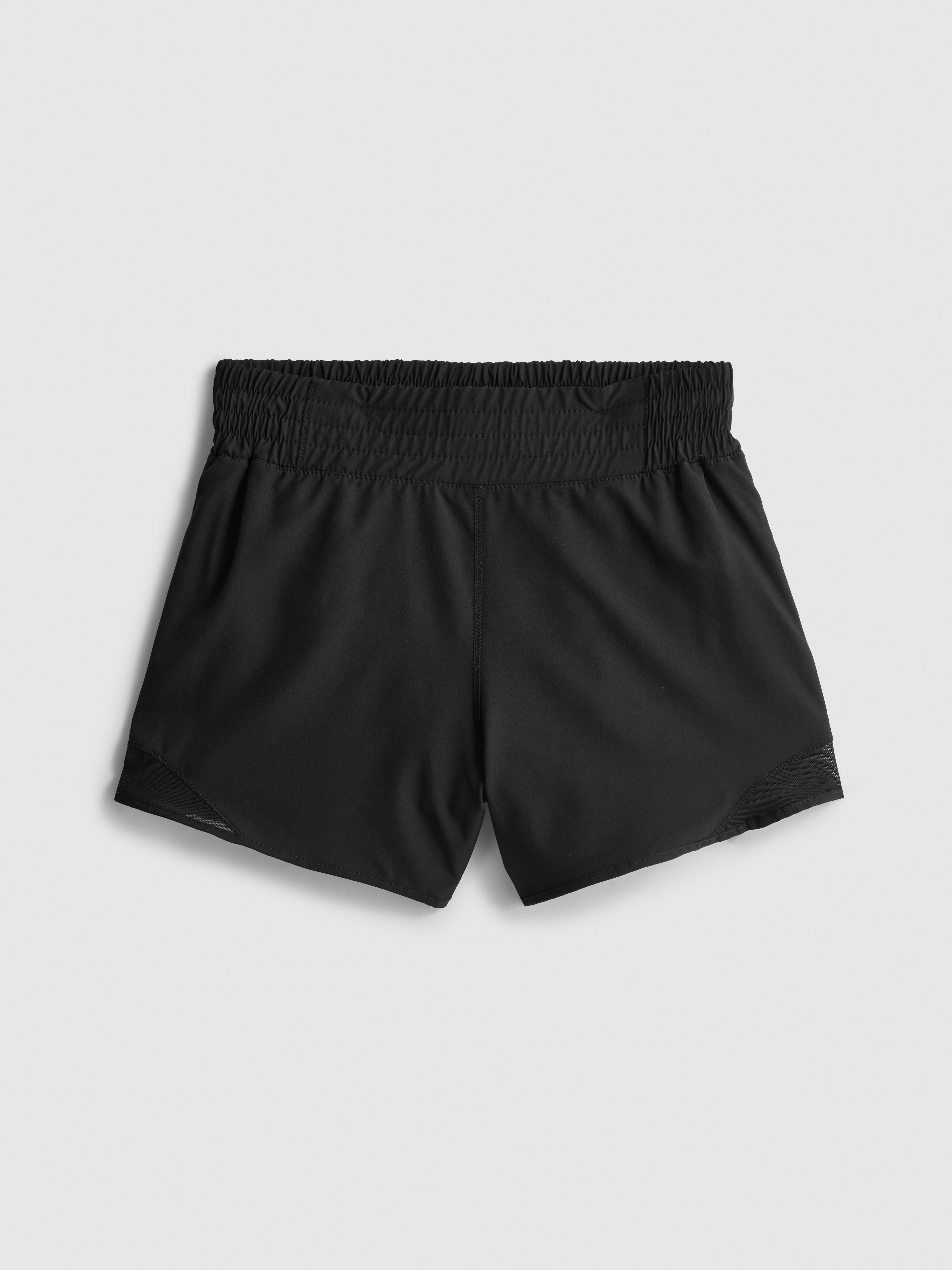Mesh Panel Performance Shorts - Black