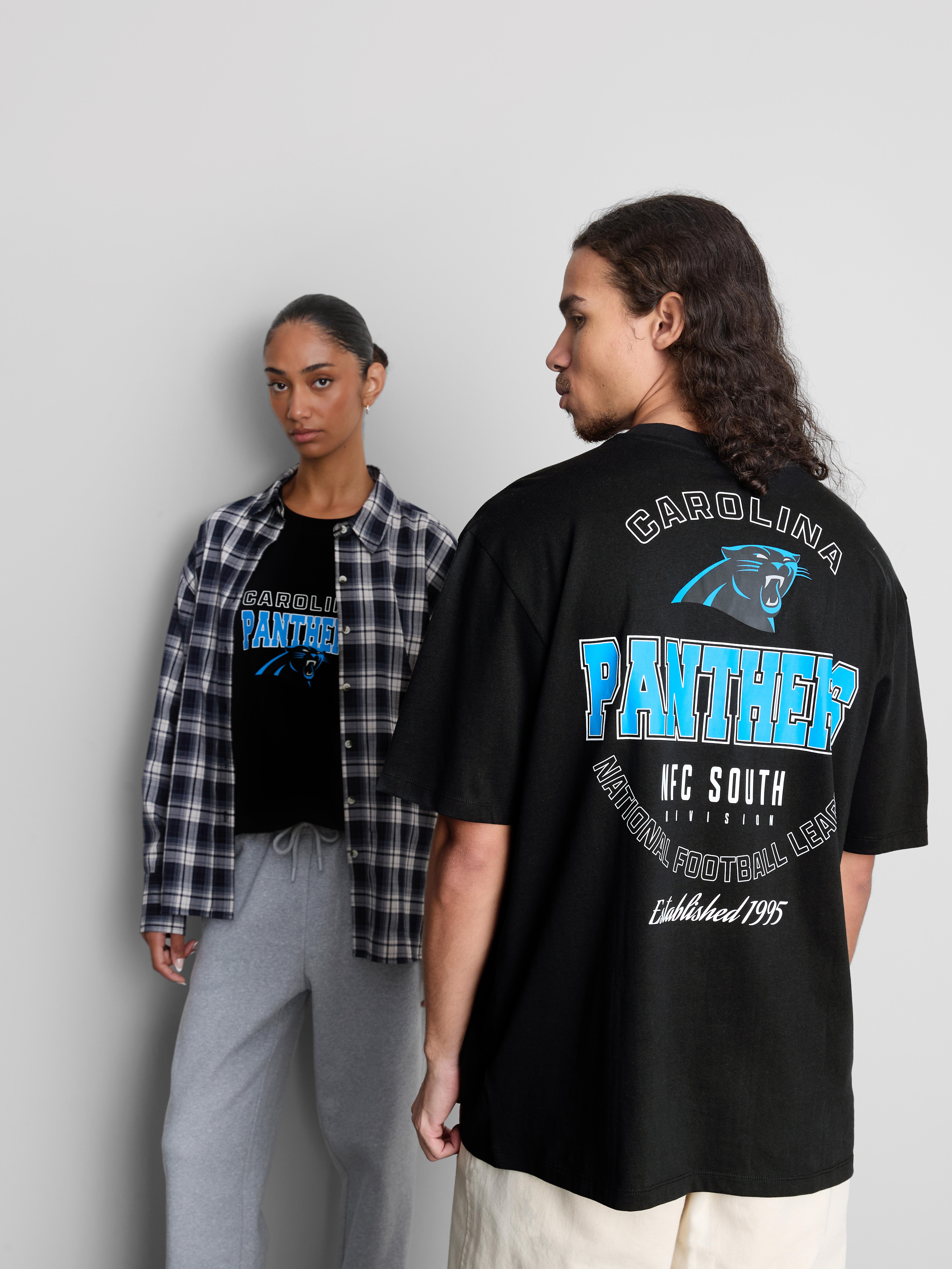 NFL Carolina Panthers Pure Cotton T-Shirt - Black