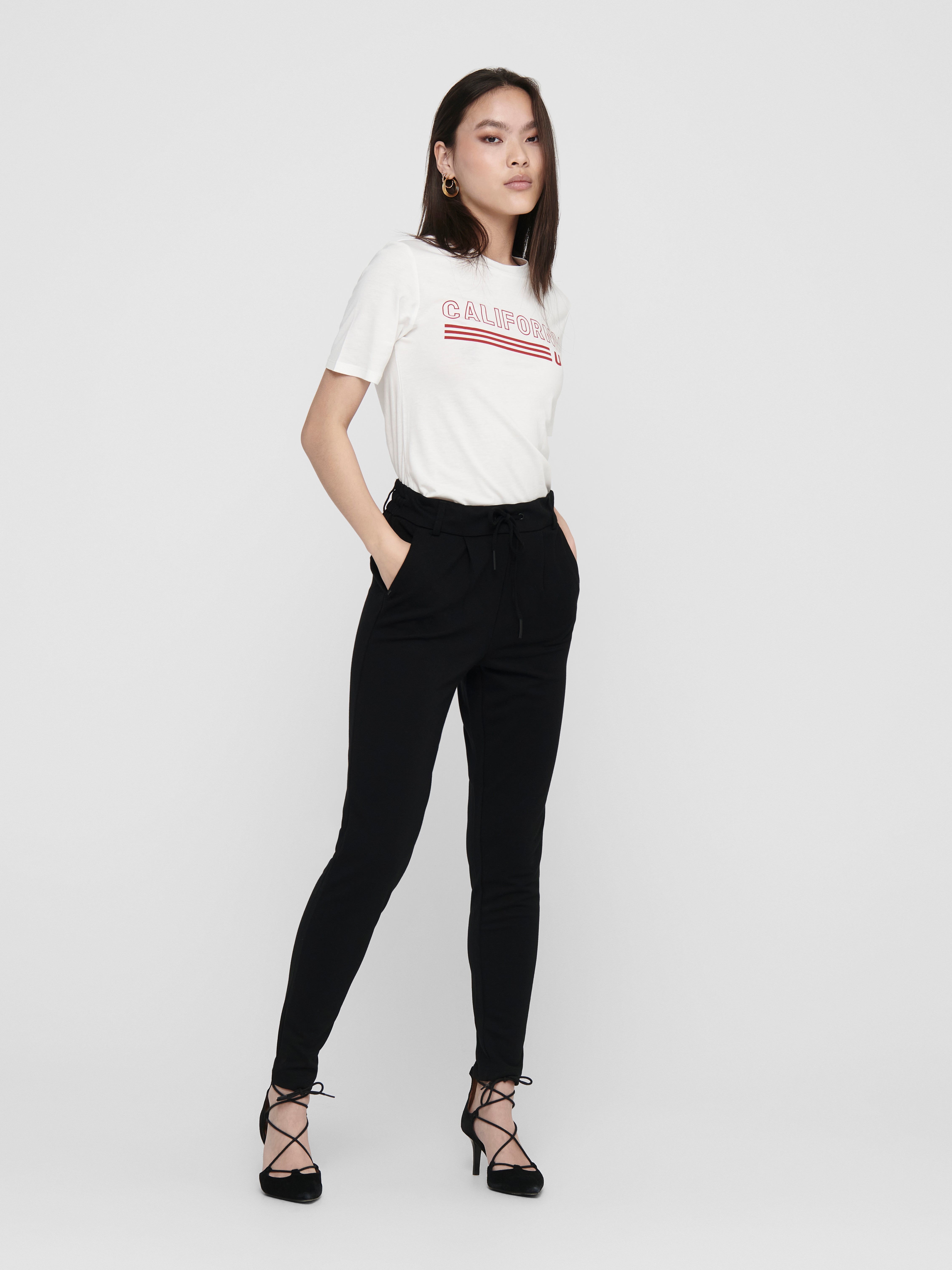 ONLPOPTRASH Regular Fit Trousers Black
