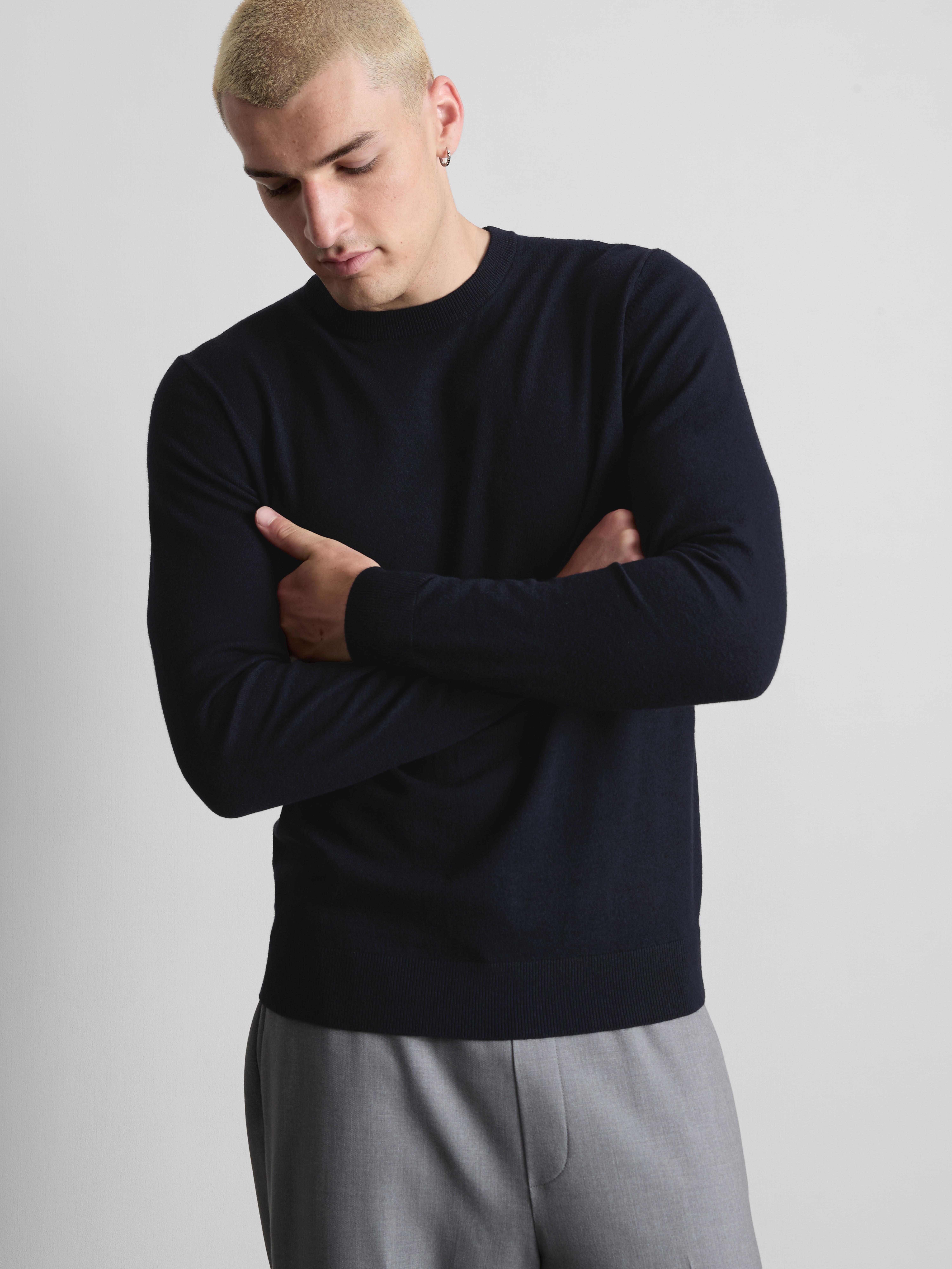 Crew Neck Sweater - Navy