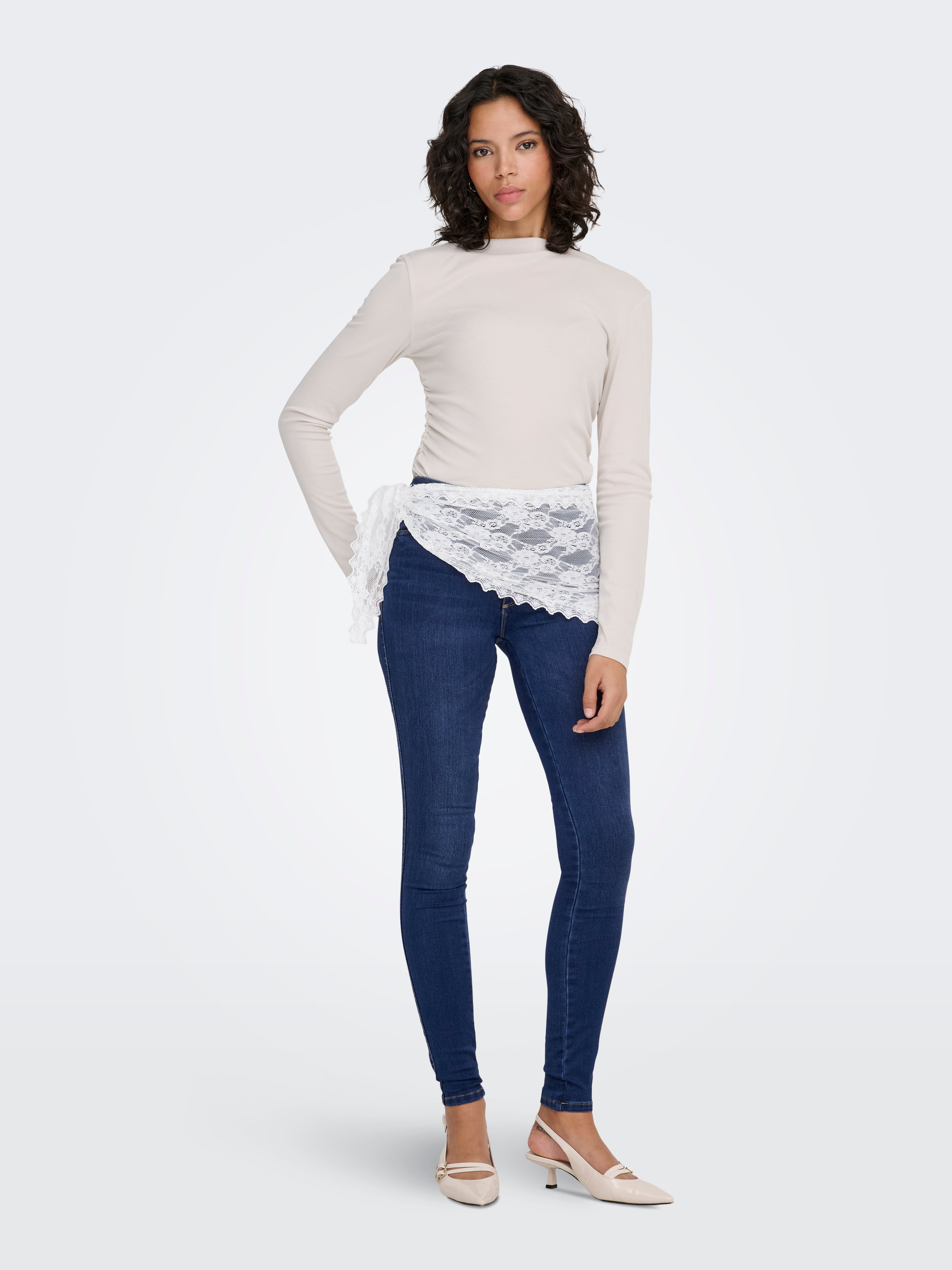 ONLROYAL High waist Skinny Fit Jeans Dark Blue Denim