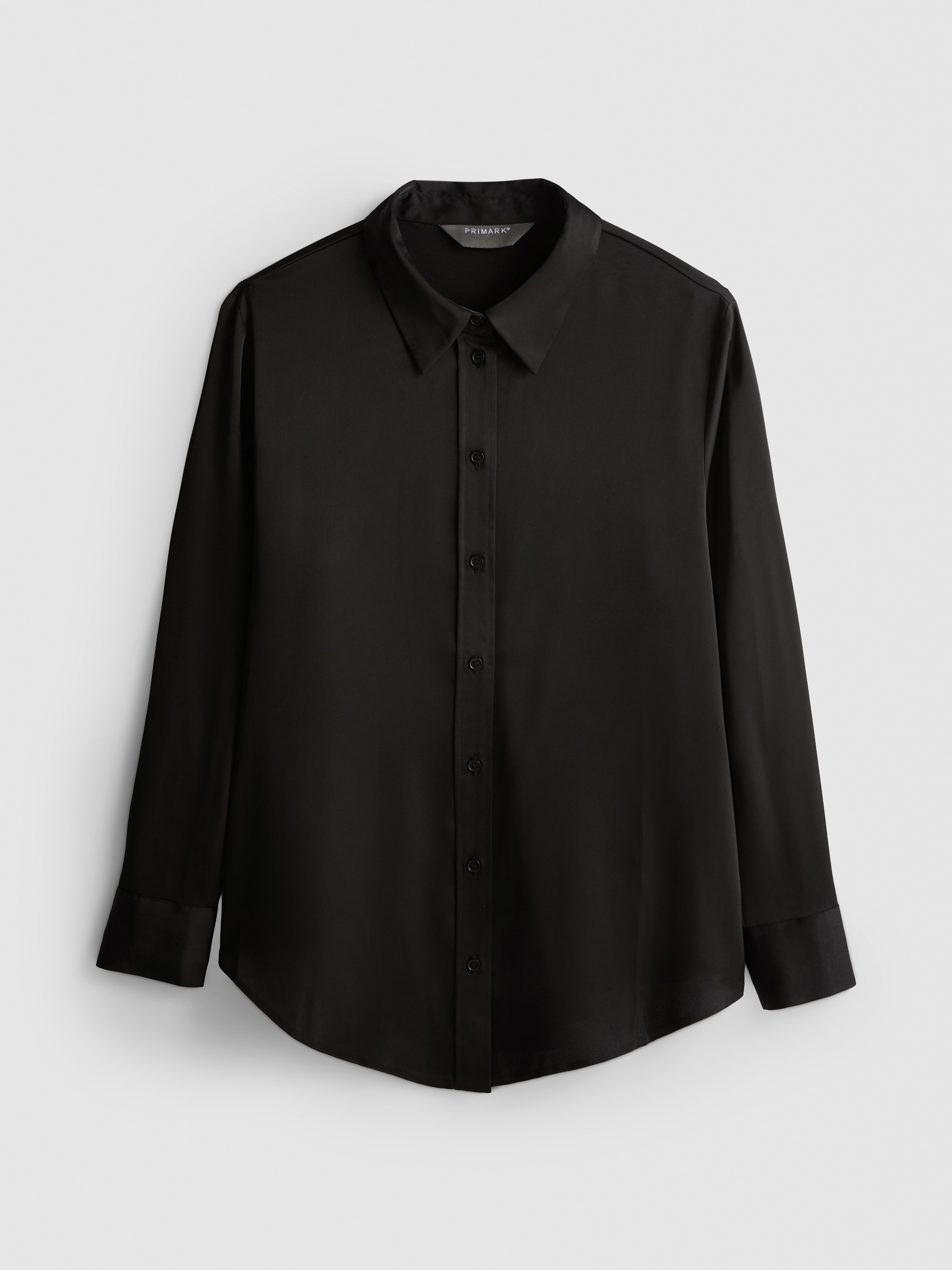 Relaxed Satin Shirt - Black