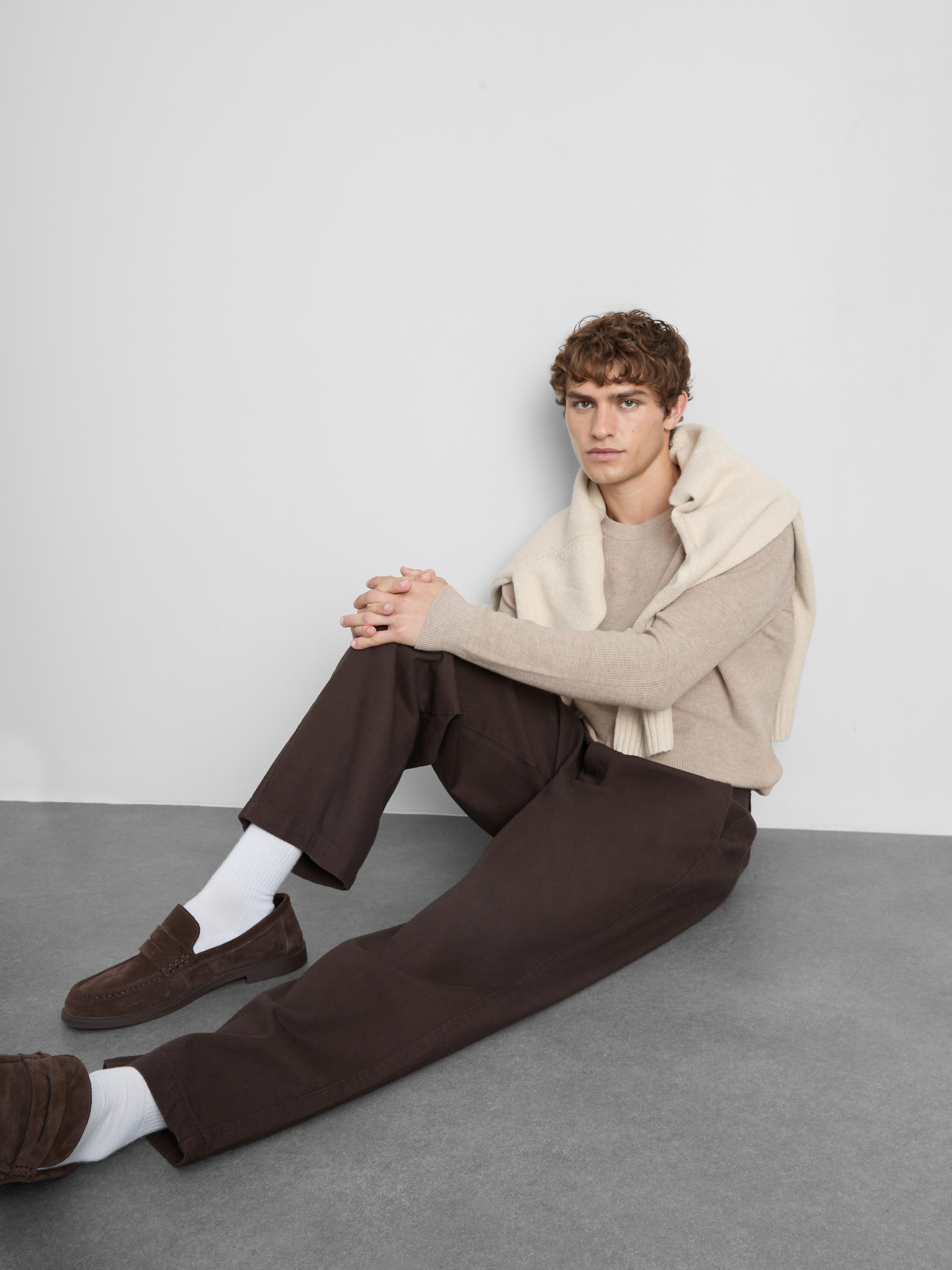 Ribbed Crewneck Sweater - Natural
