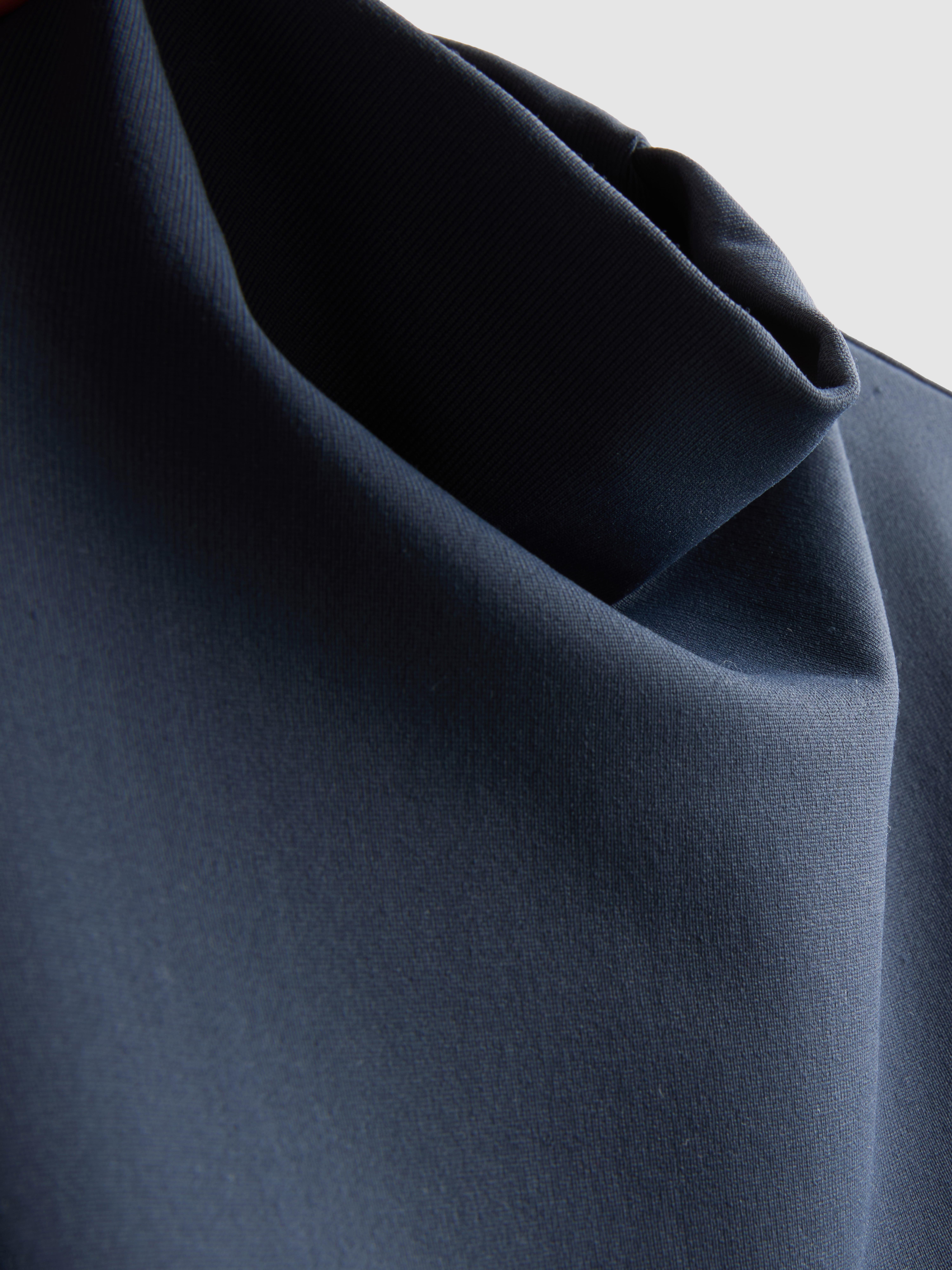 Second Skin High-Neck Long-Sleeve Top - Dark Blue