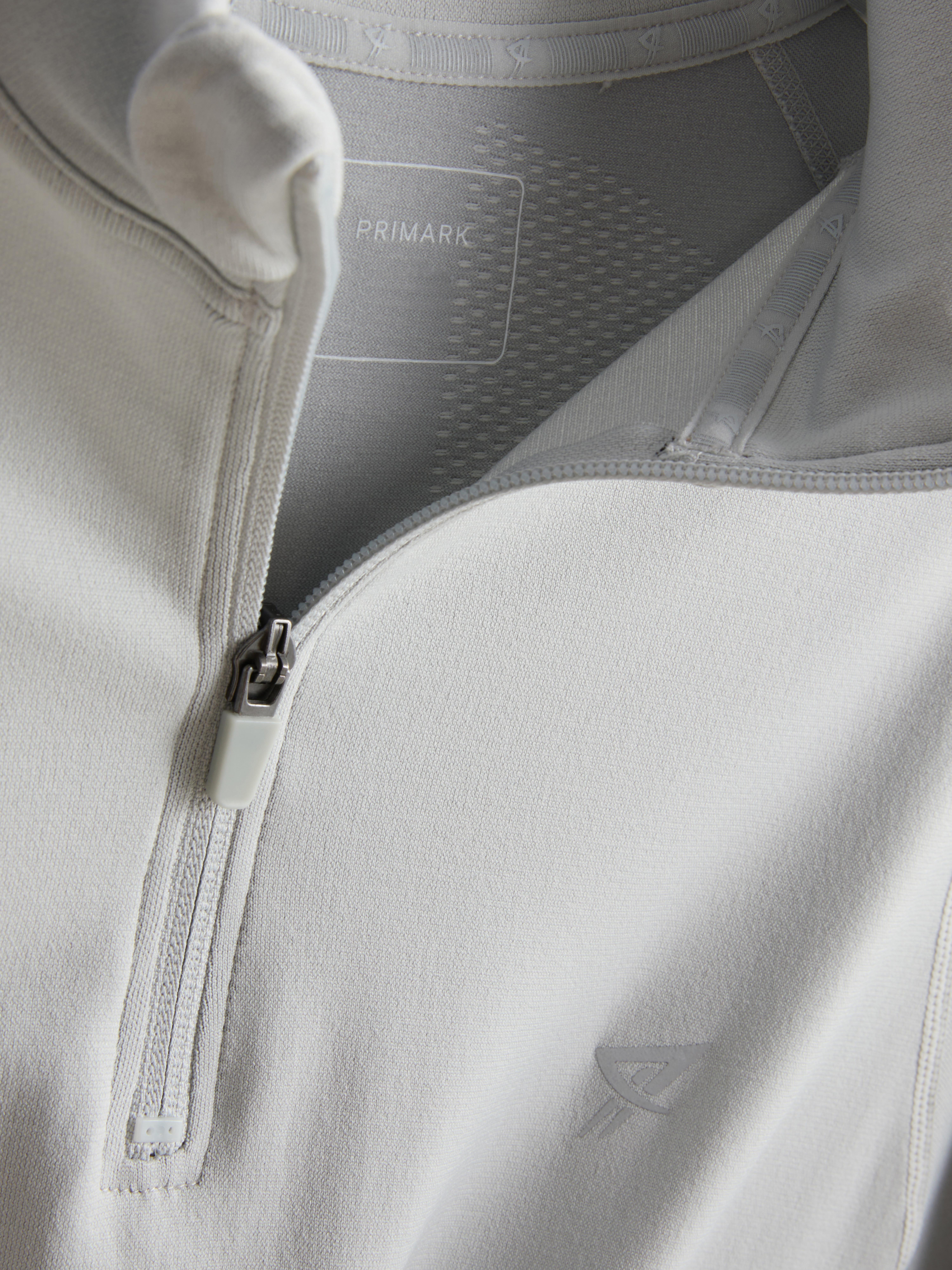 Quarter Zip Gym Top - Gray