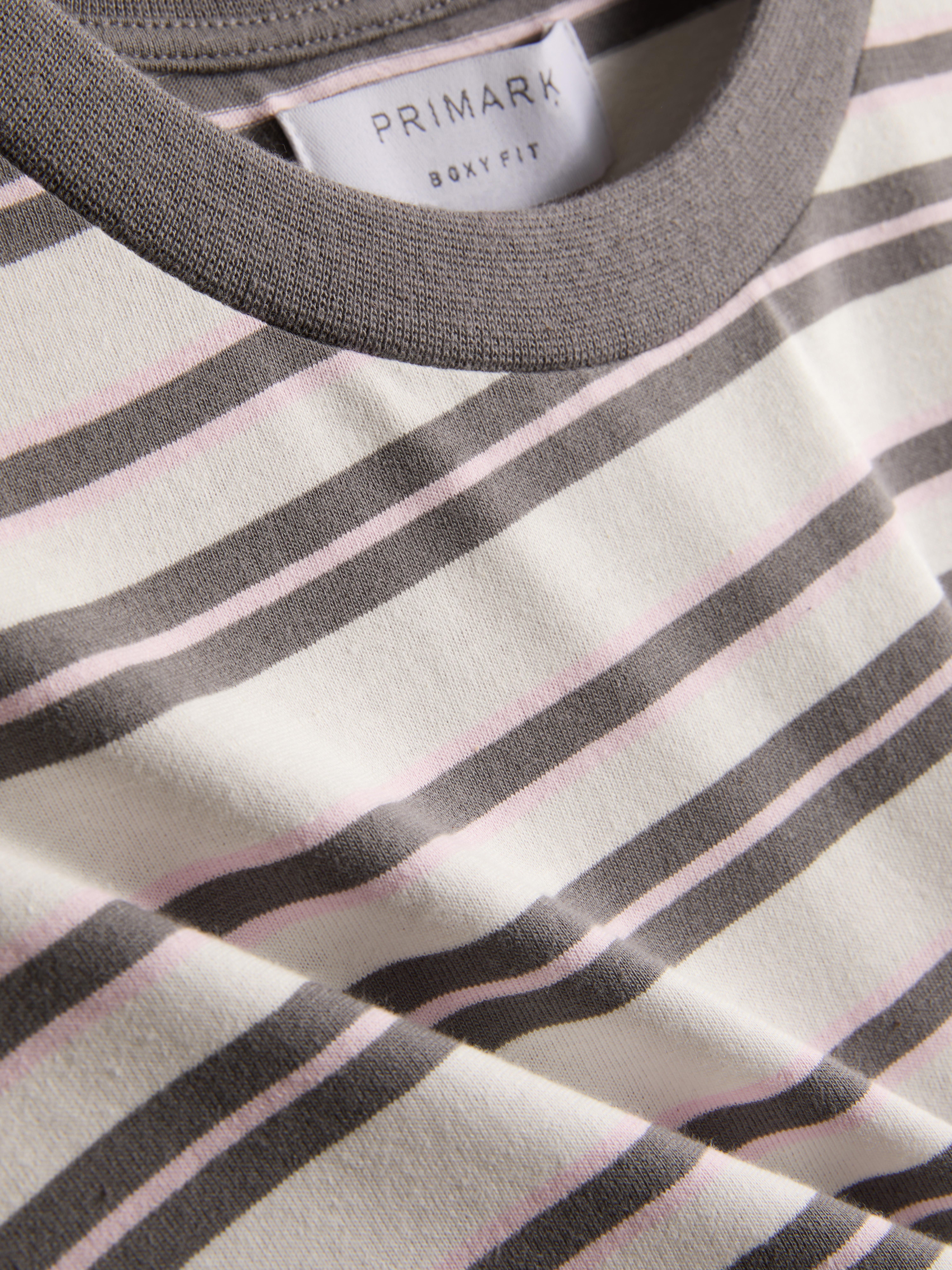 Pure Cotton Striped T-Shirt - Ivory