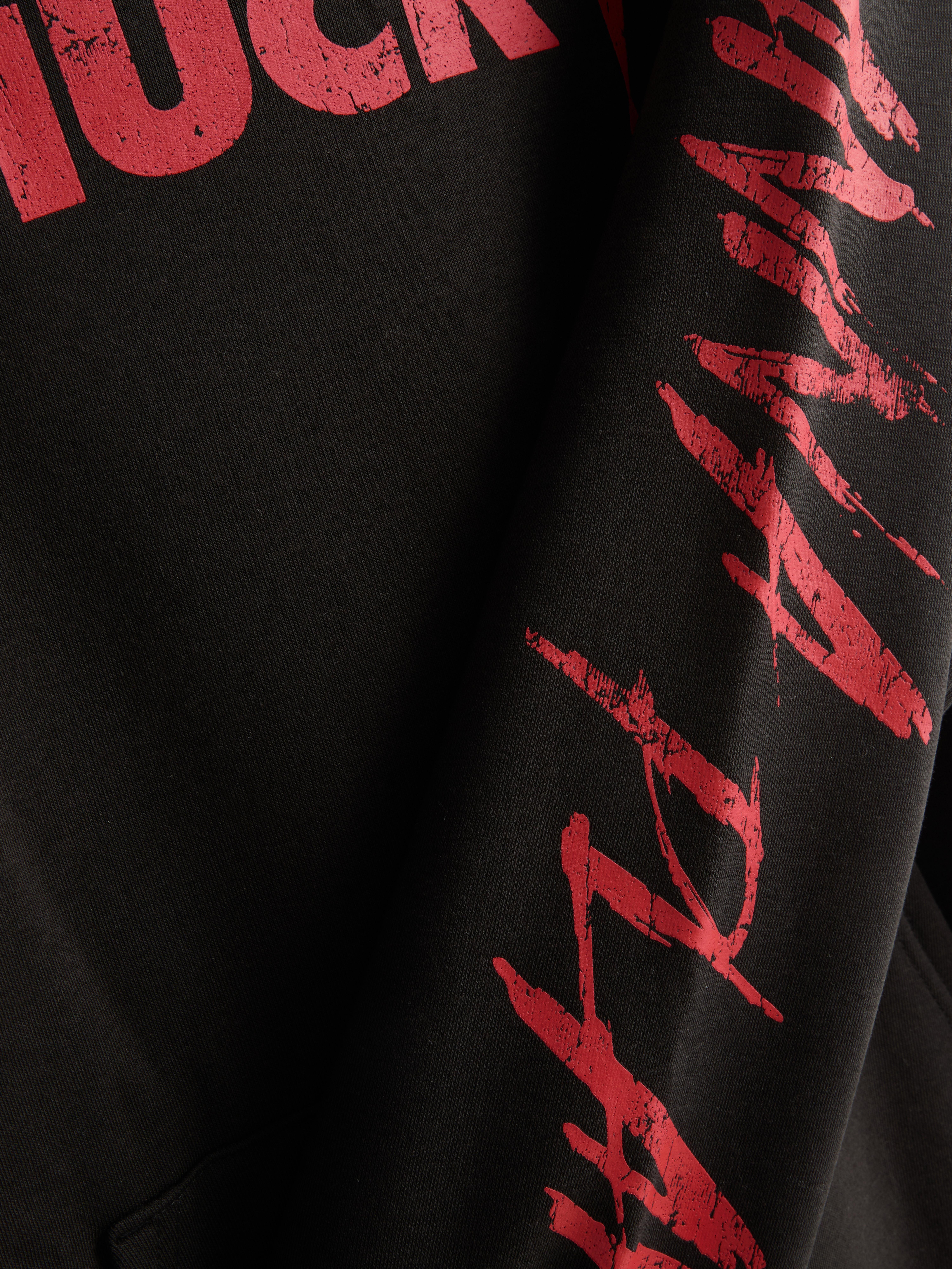 Chucky Cotton-Rich Graphic Hoodie - Black