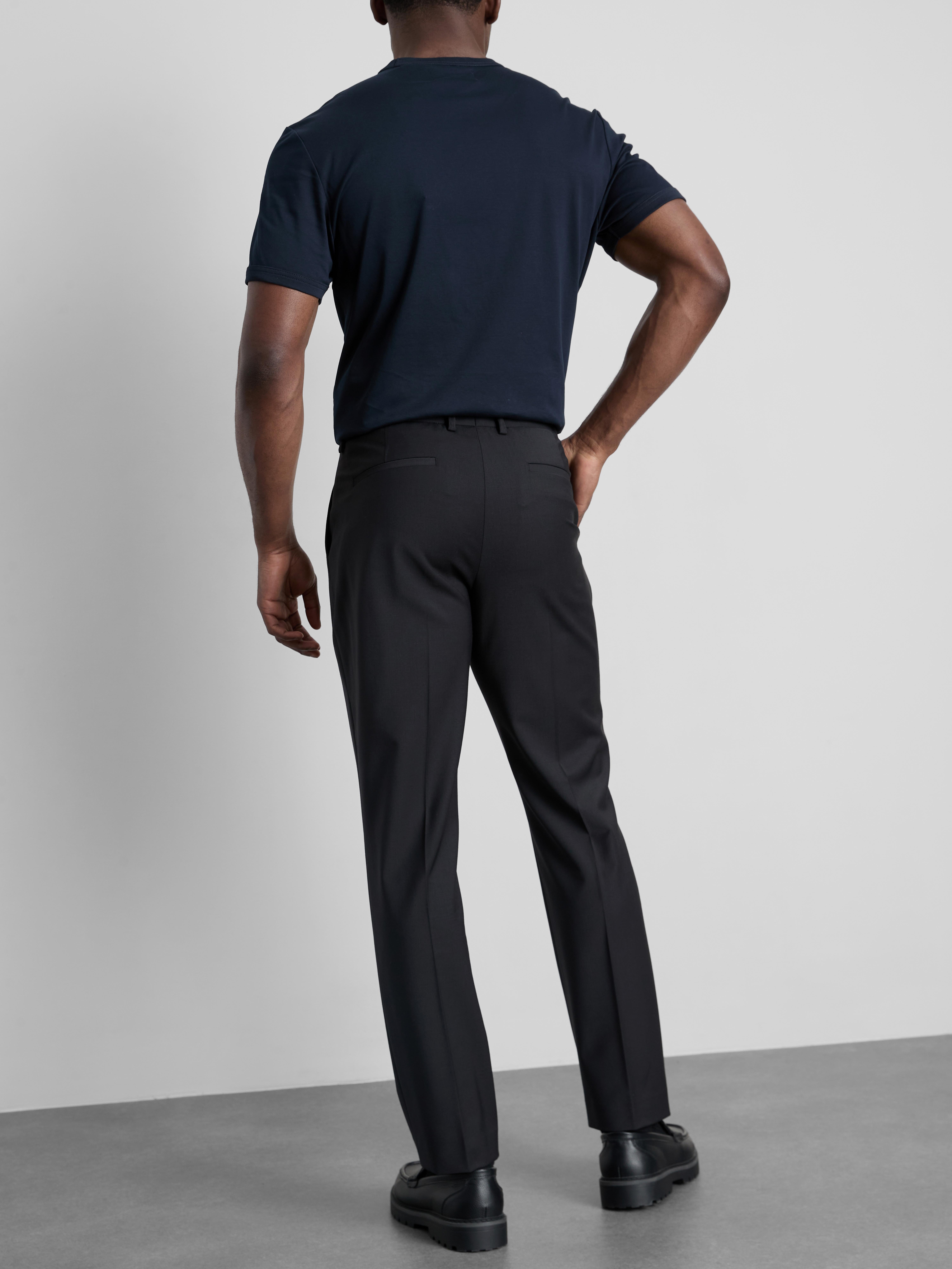 Regular Fit Classic Suit Pants - Black