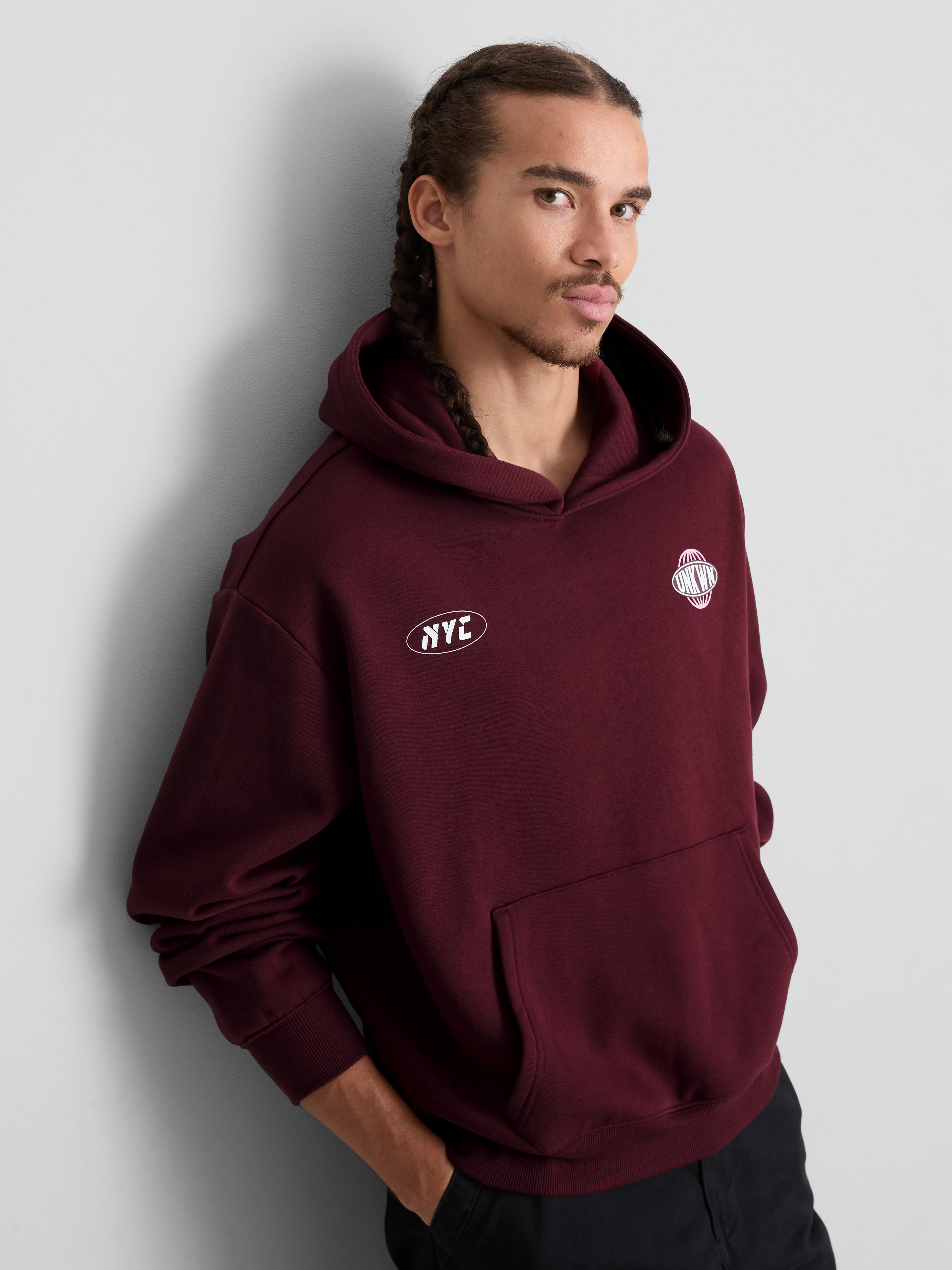 NYC Graphic Hoodie - Burgundy