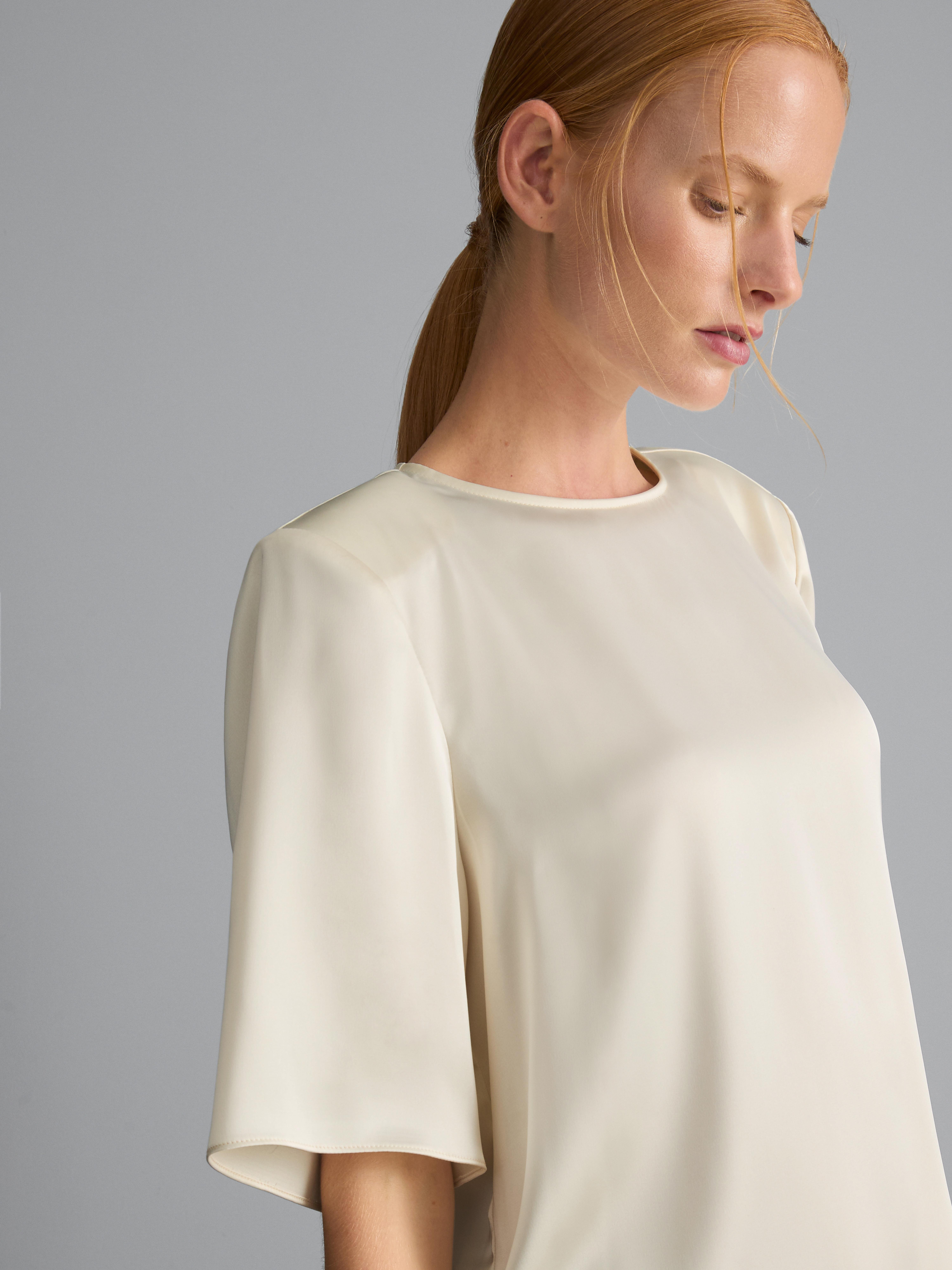 Satin Shoulder Pad Tee - Gold