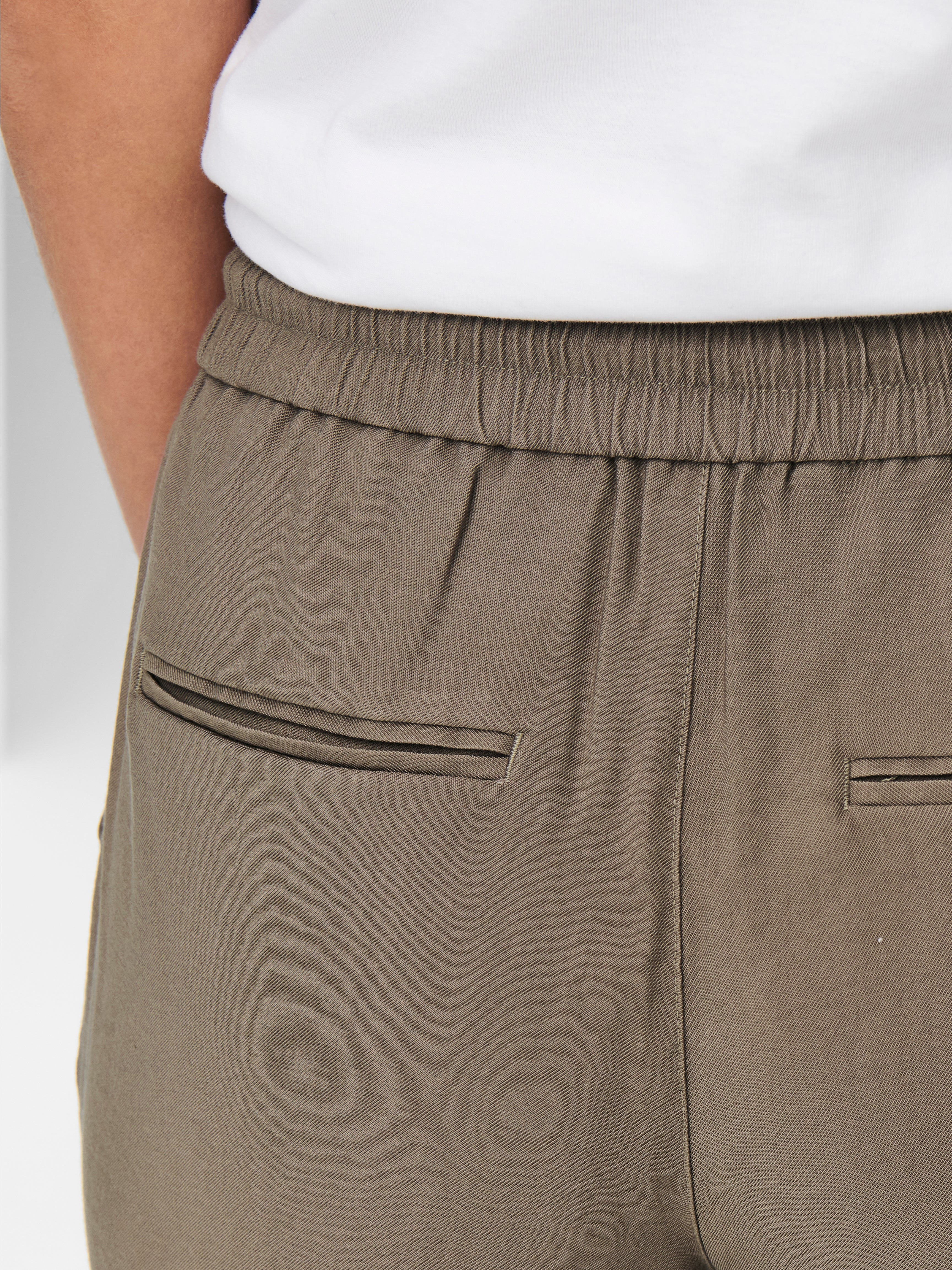 ONLKELDA-EMERY Regular Fit Wide-leg trousers Walnut