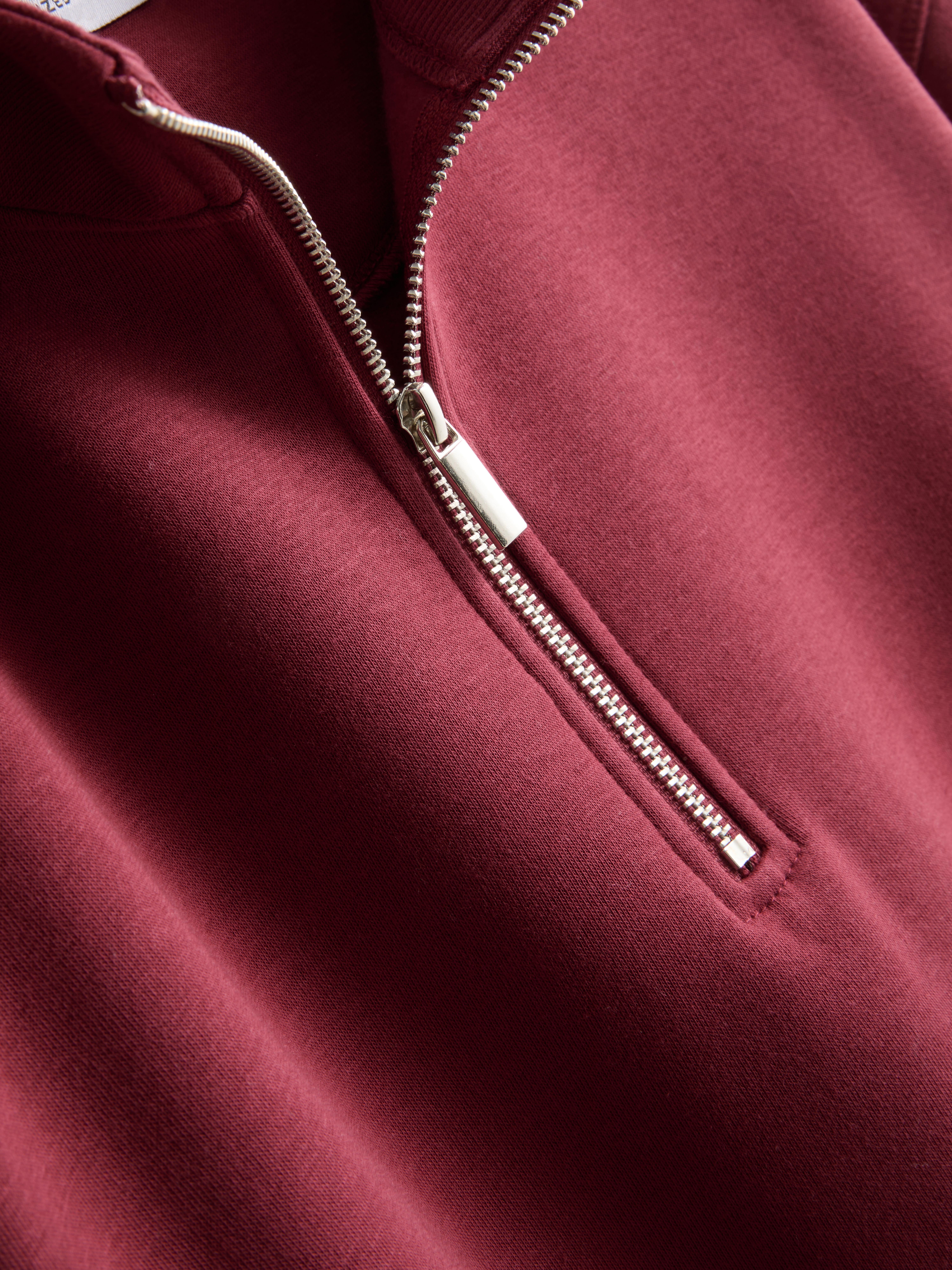 Half-Zip Sweatshirt - Dark Red