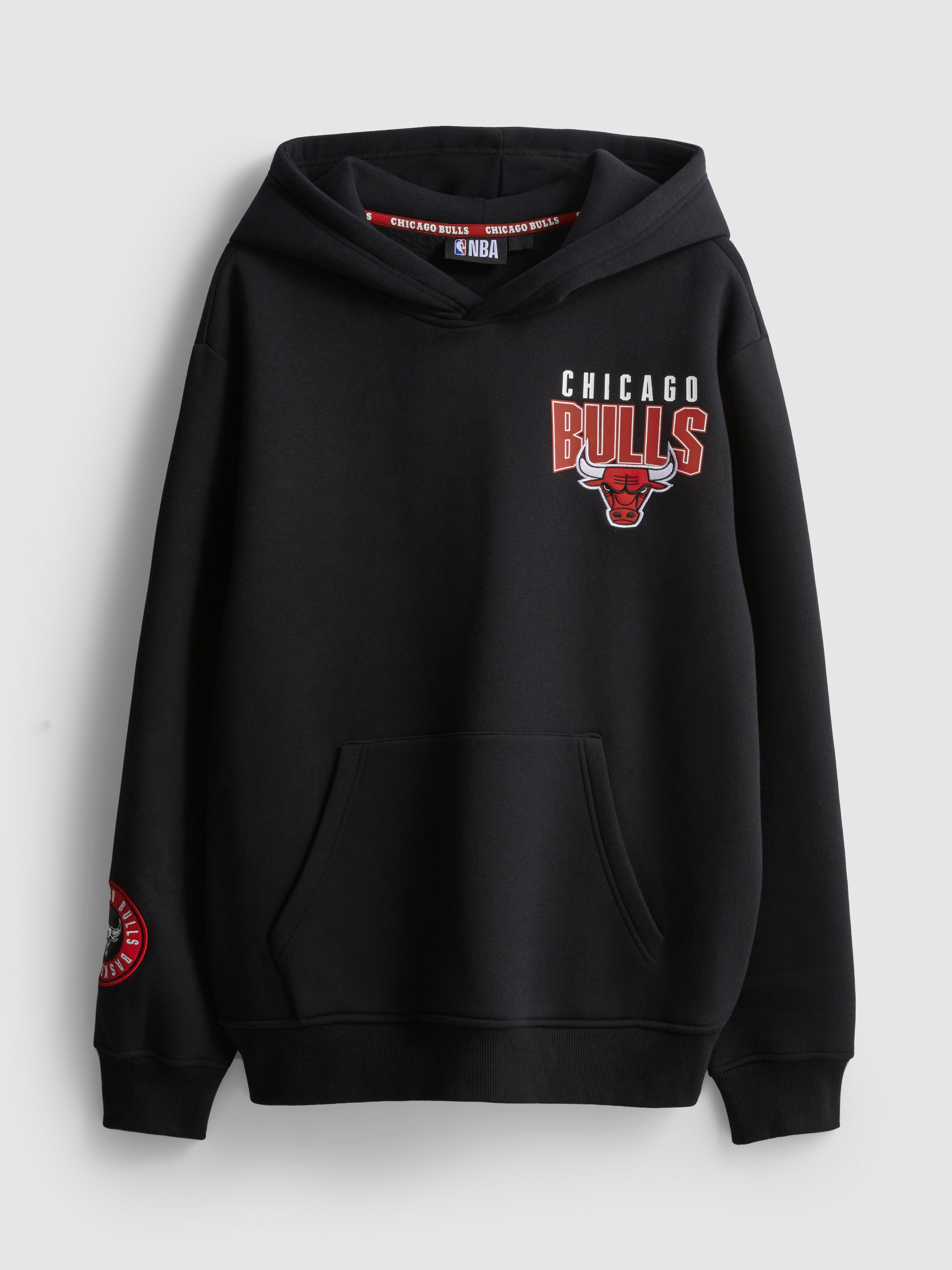 NBA Chicago Bulls Cotton-Rich Hoodie - Black