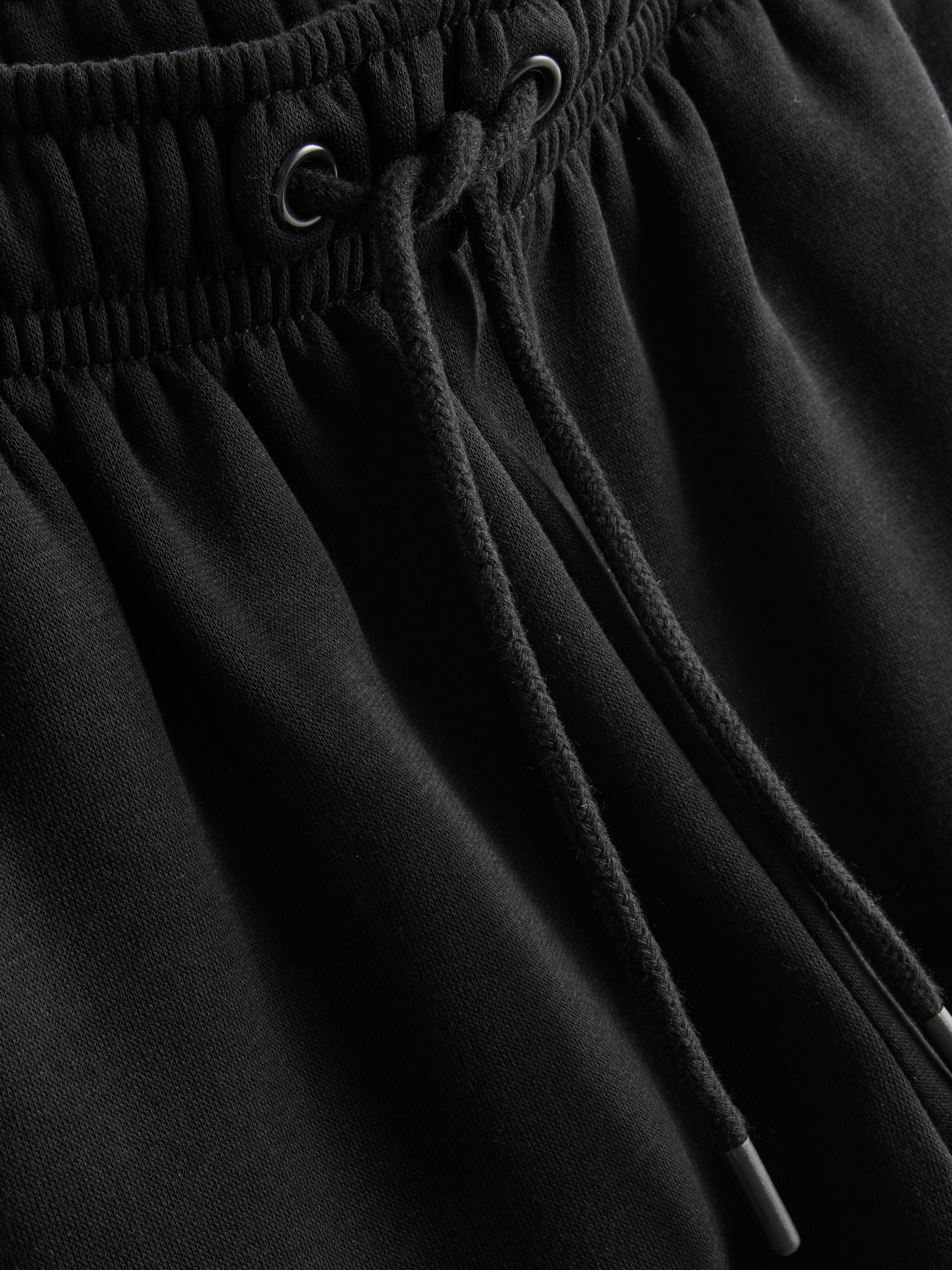 Straight-Leg Joggers - Black