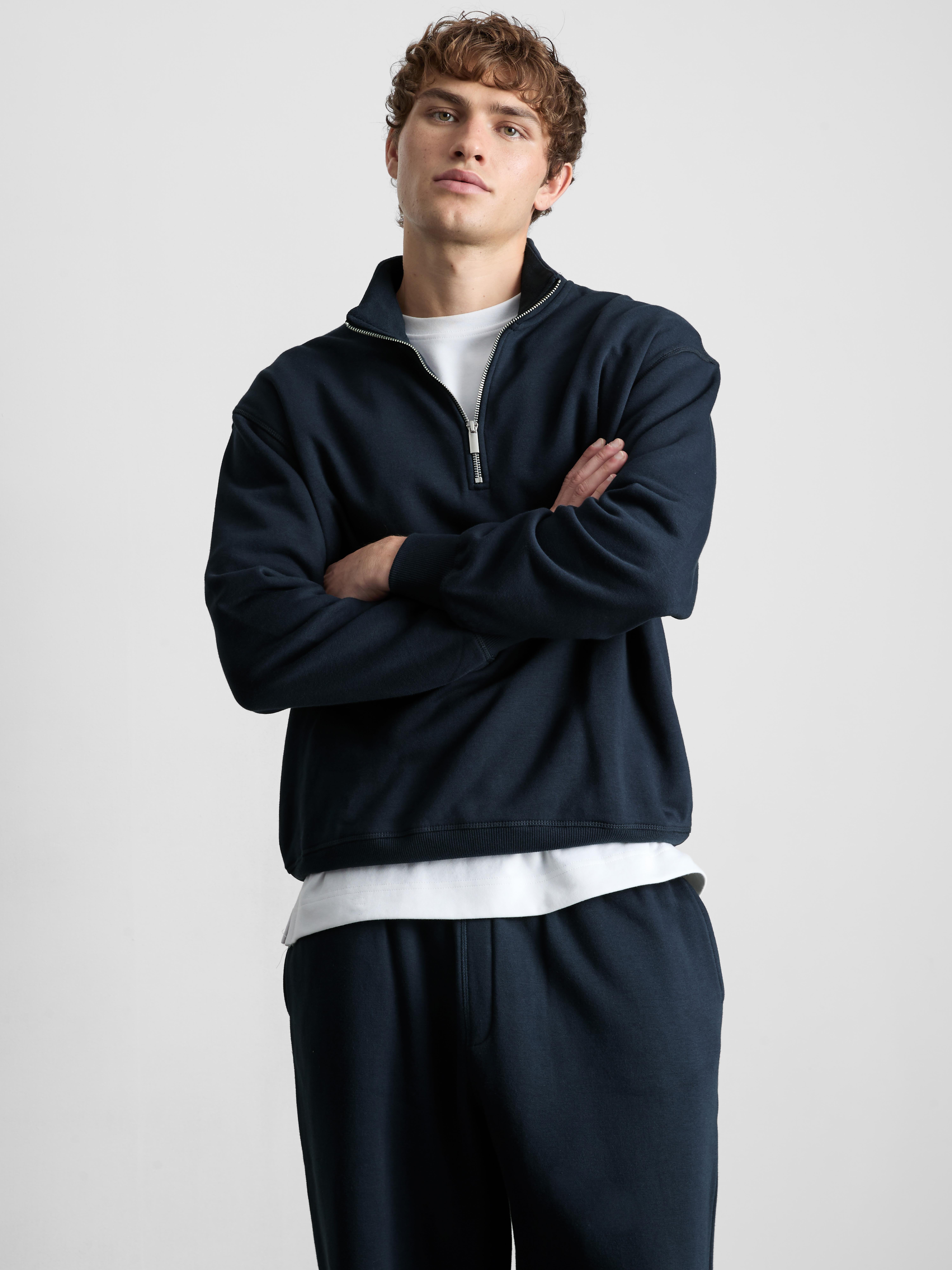 Half-Zip Sweatshirt - Navy