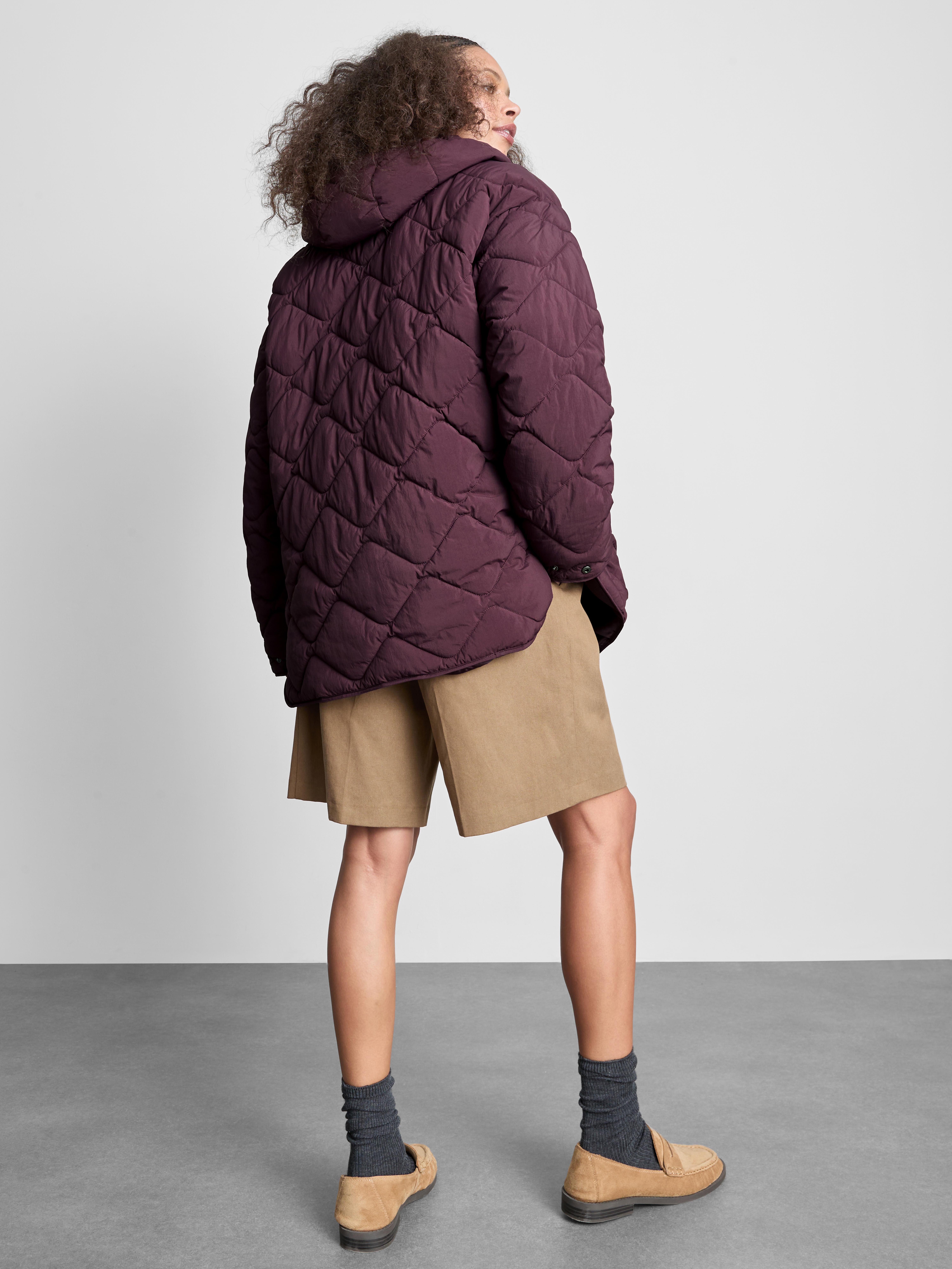 Hooded Quilted Jacket - Fig