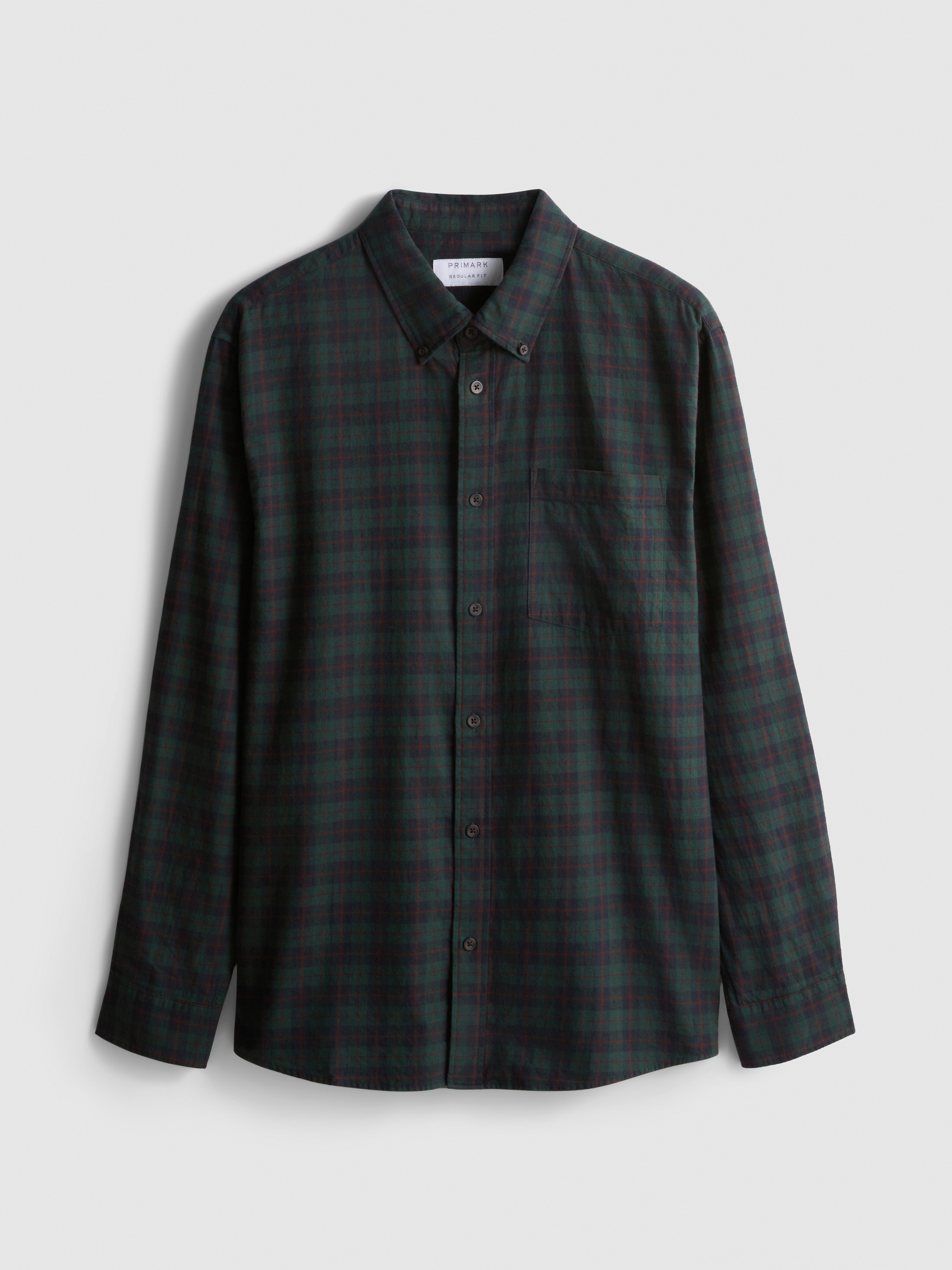 Pure Cotton Check Shirt - Green