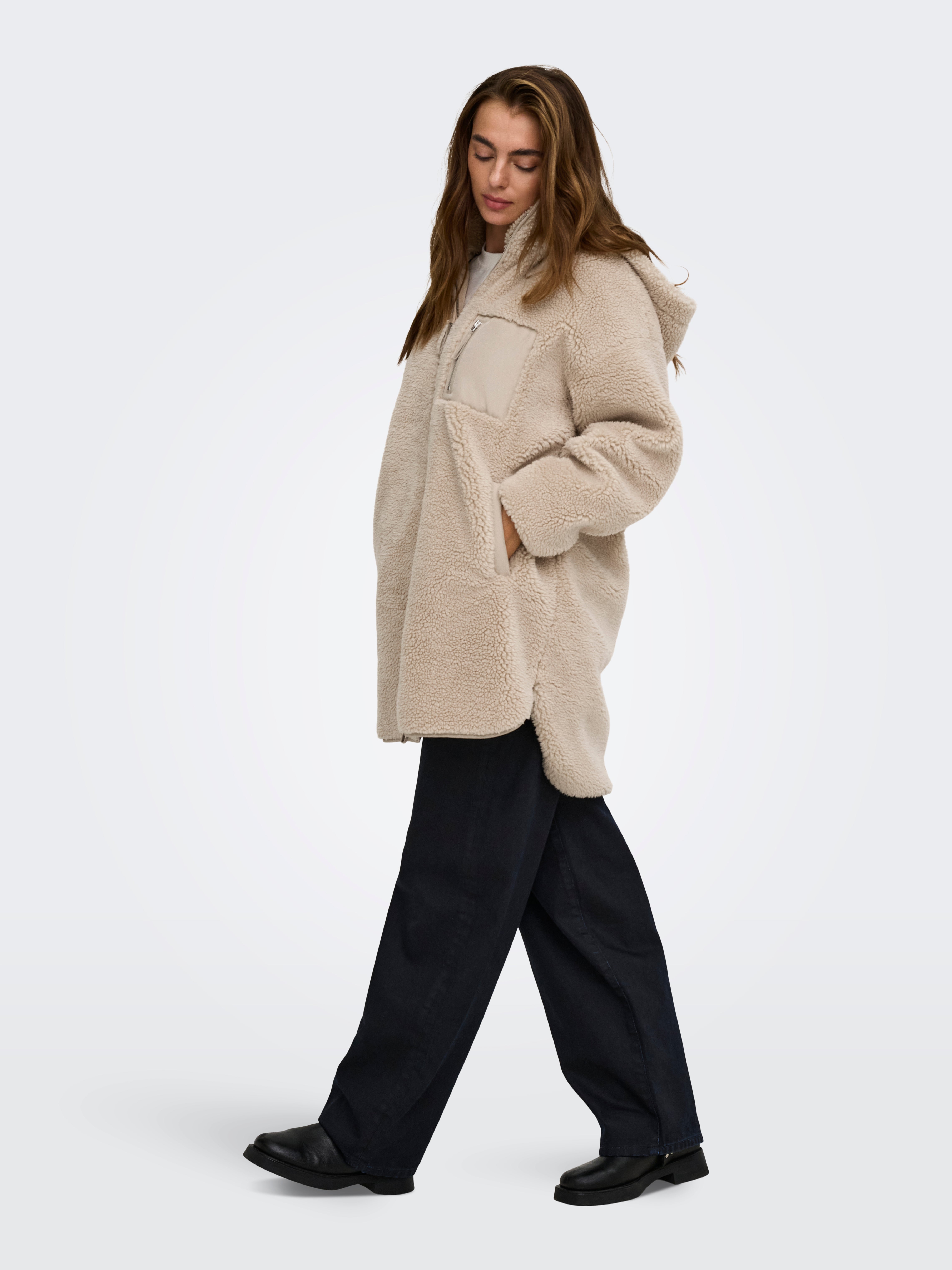 ONLSASCHA Teddy coat Cuban Sand
