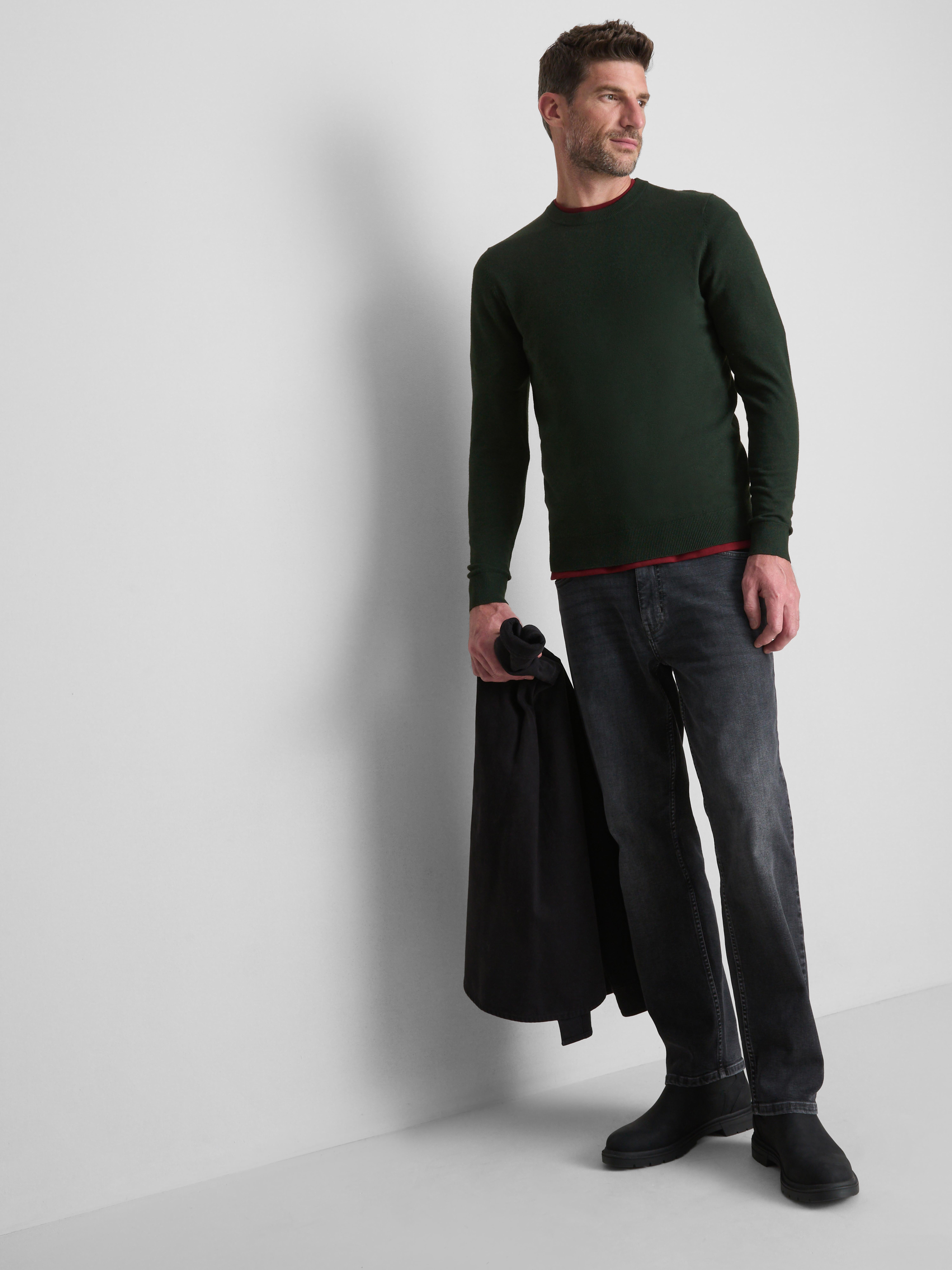 Crew Neck Sweater - Green