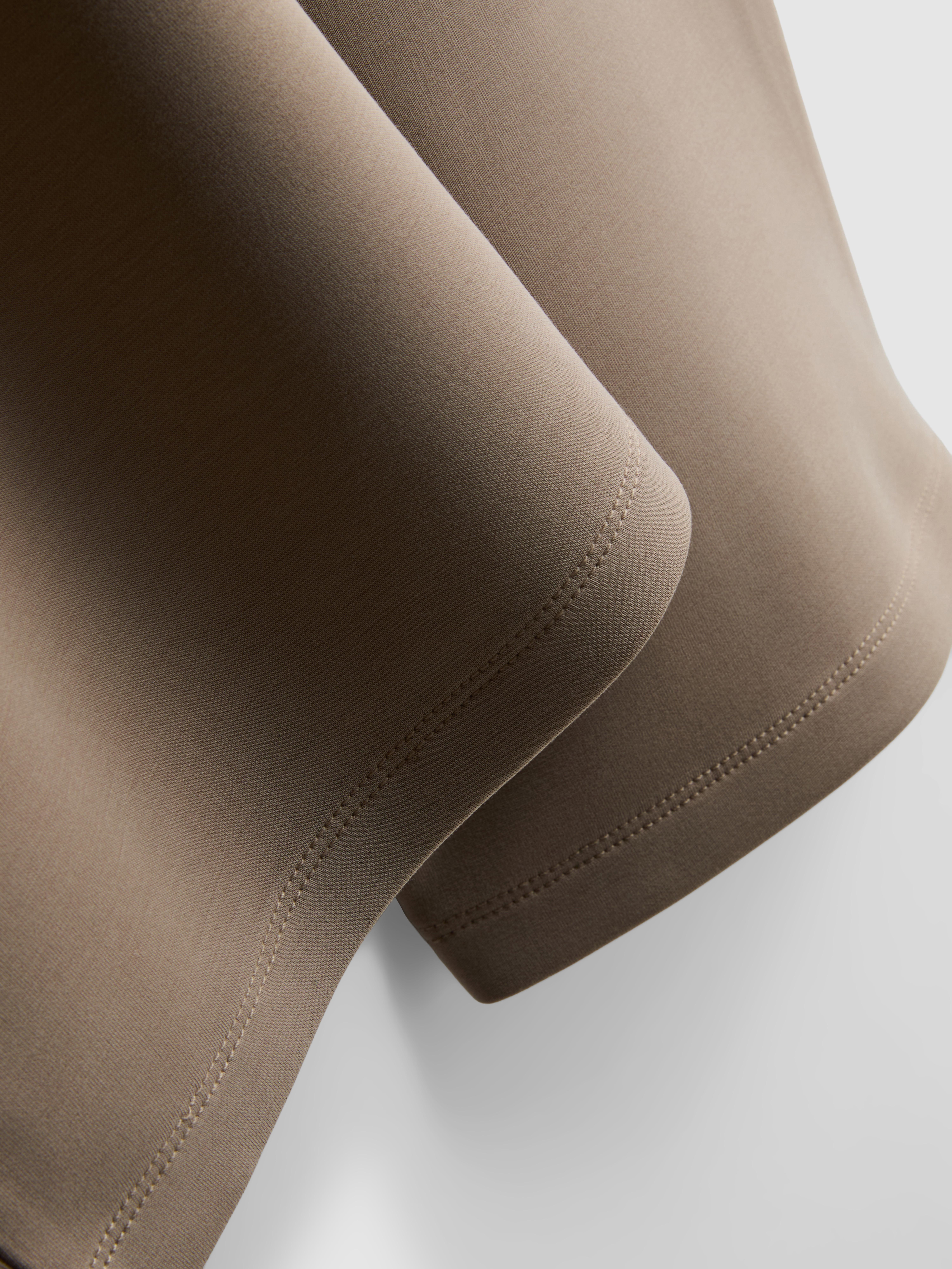 Modal Blend Wide Leg Joggers - Taupe