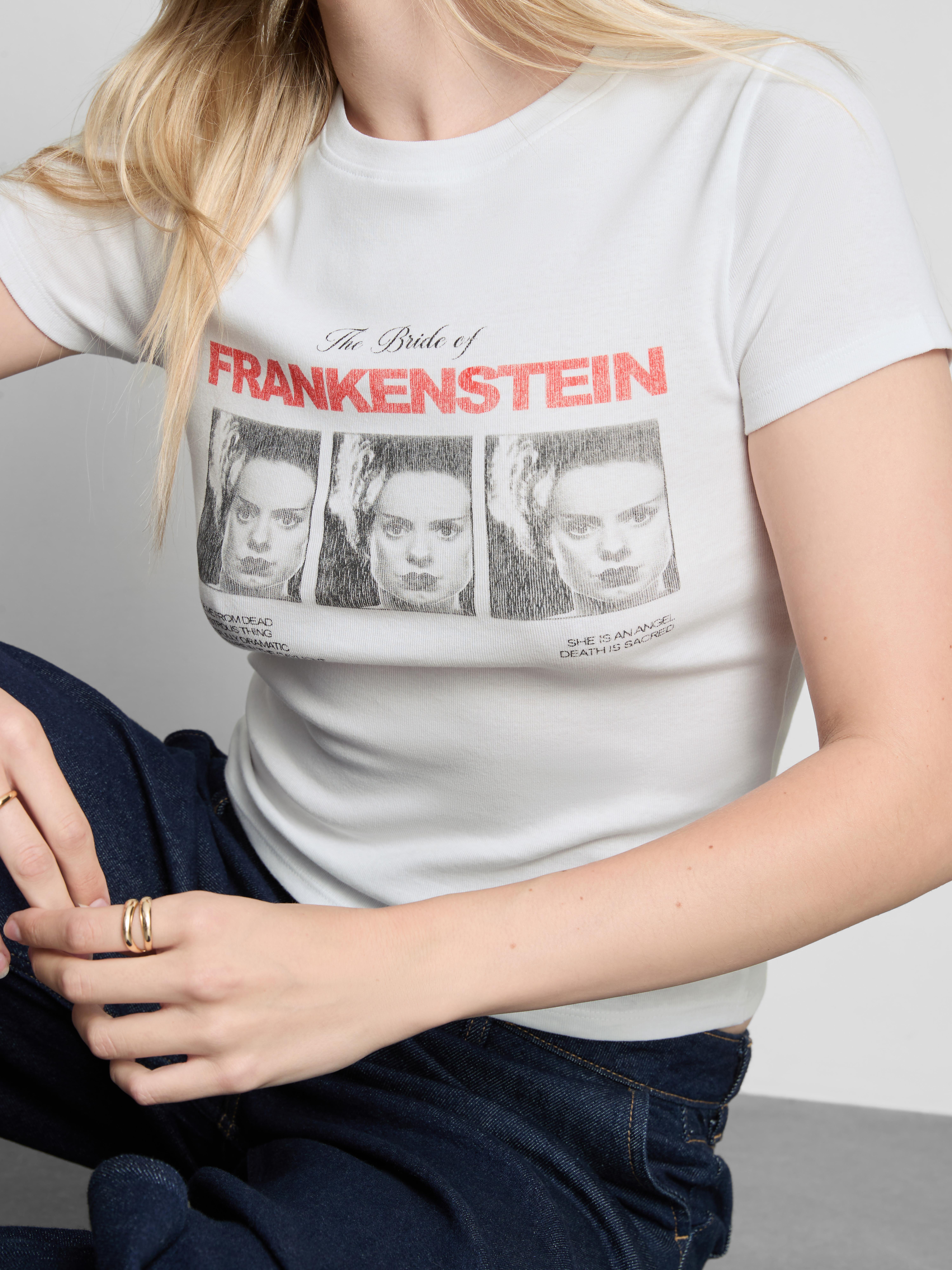The Bride Of Frankenstein Graphic Baby Tee - White