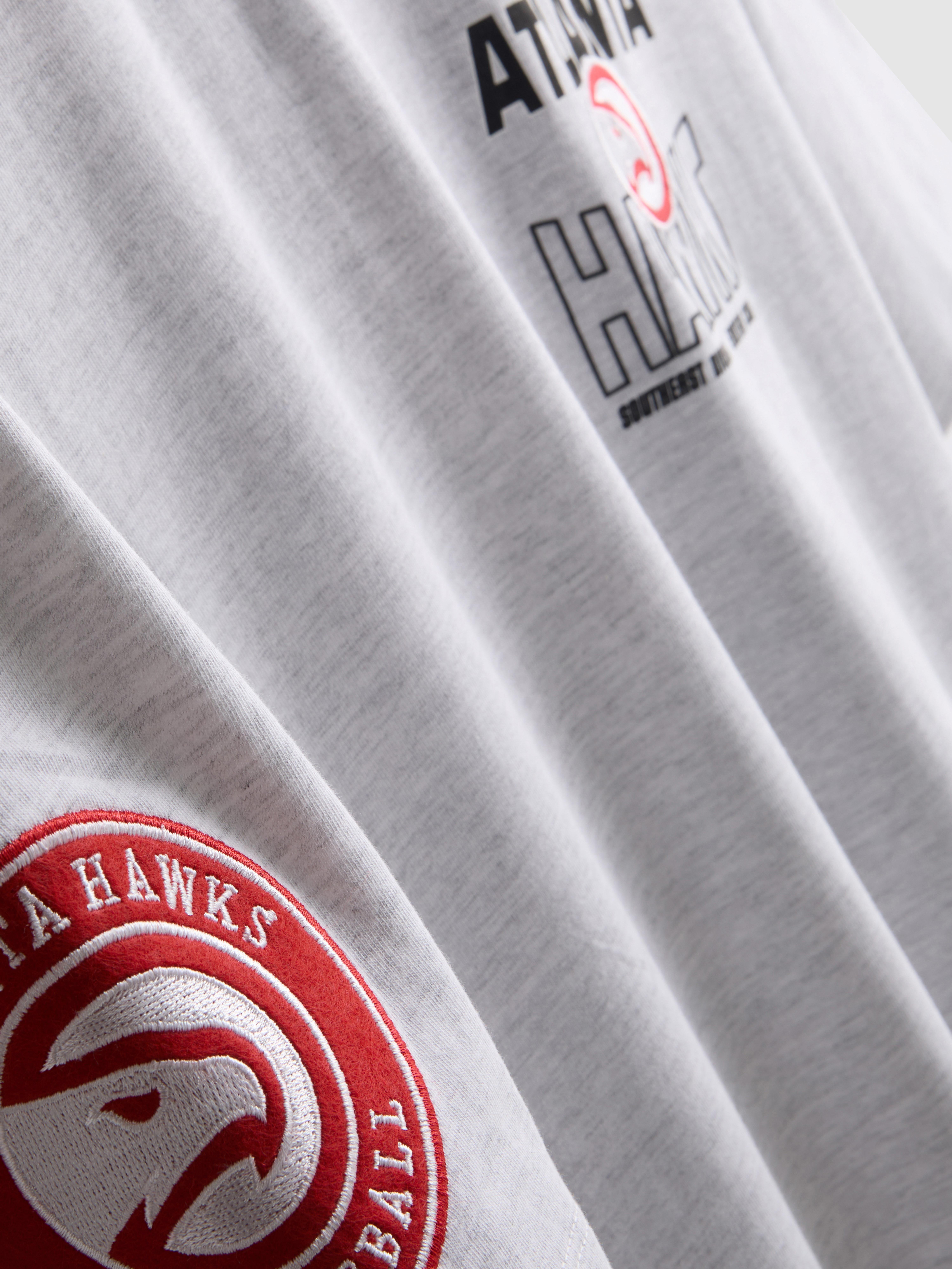 NBA Atlanta Hawks Pure Cotton Graphic T-Shirt - Gray Heather