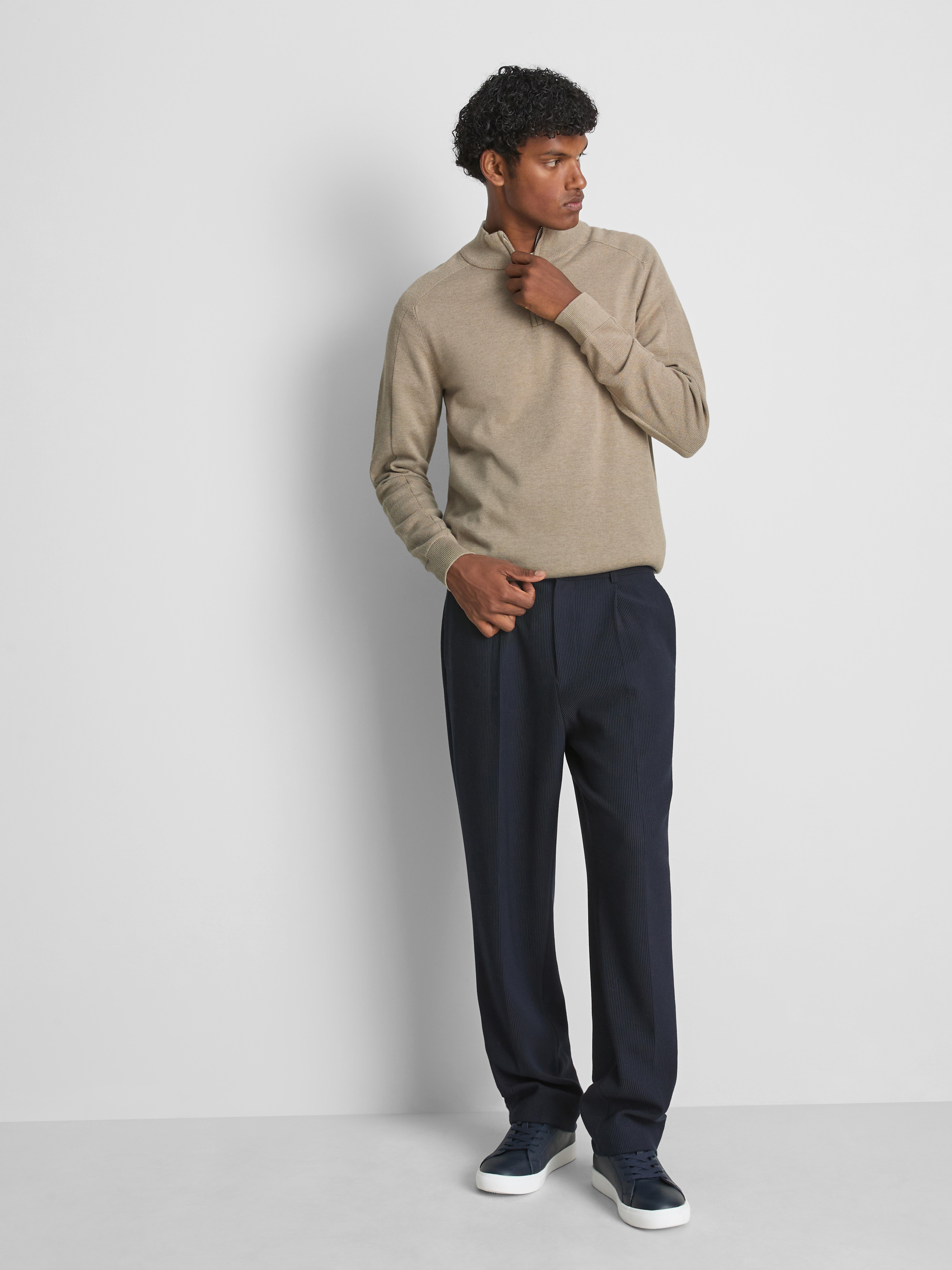 The Edit iQuarter-Zip Sweater - Ivory