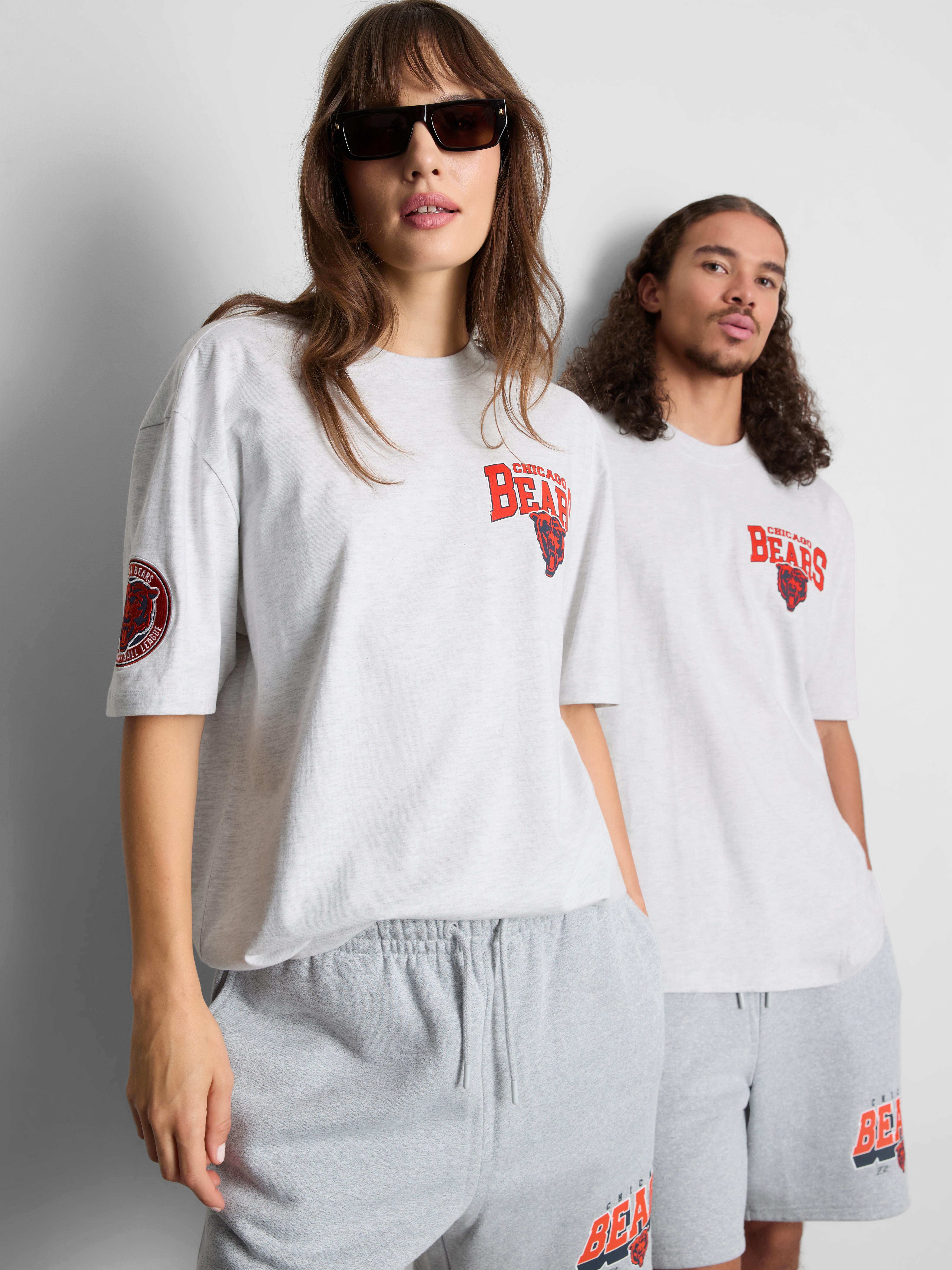 NFL Chicago Bears Pure Cotton Graphic T-Shirt - Gray Heather