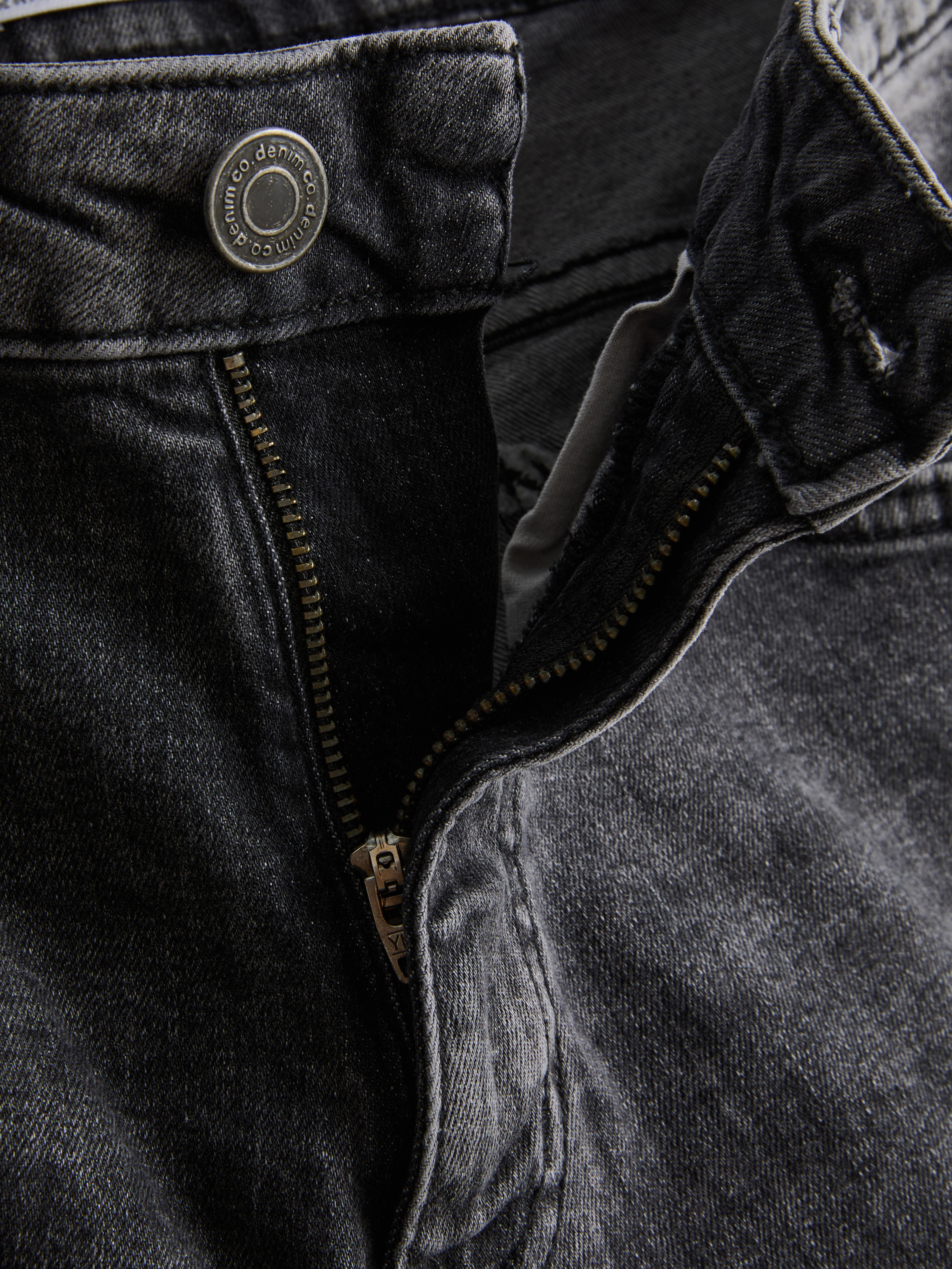 Mid-Rise Skinny Jeans - Gray