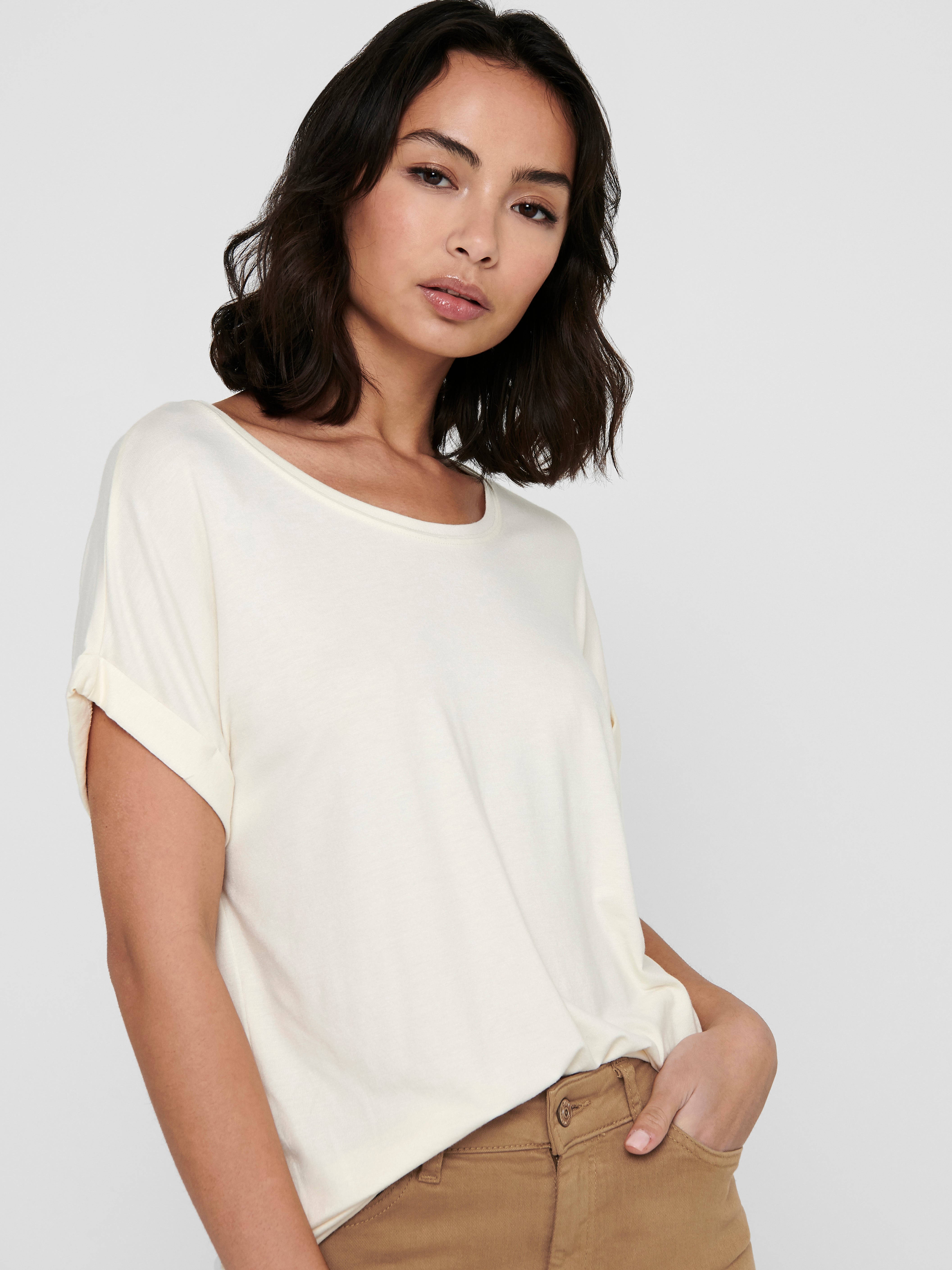 ONLMOSTER Top Antique White