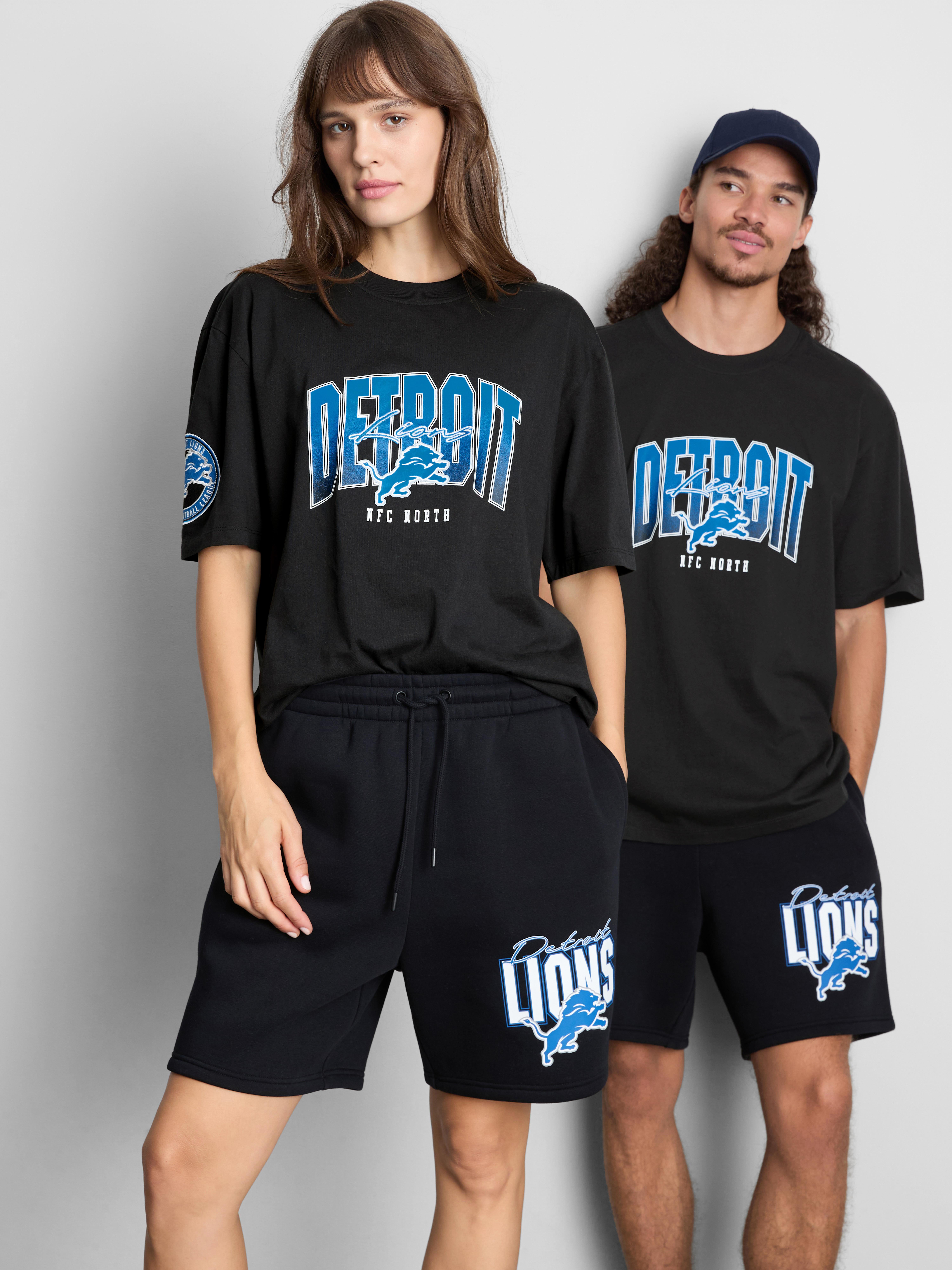 NFL Detroit Lions Pure Cotton T-Shirt - Black