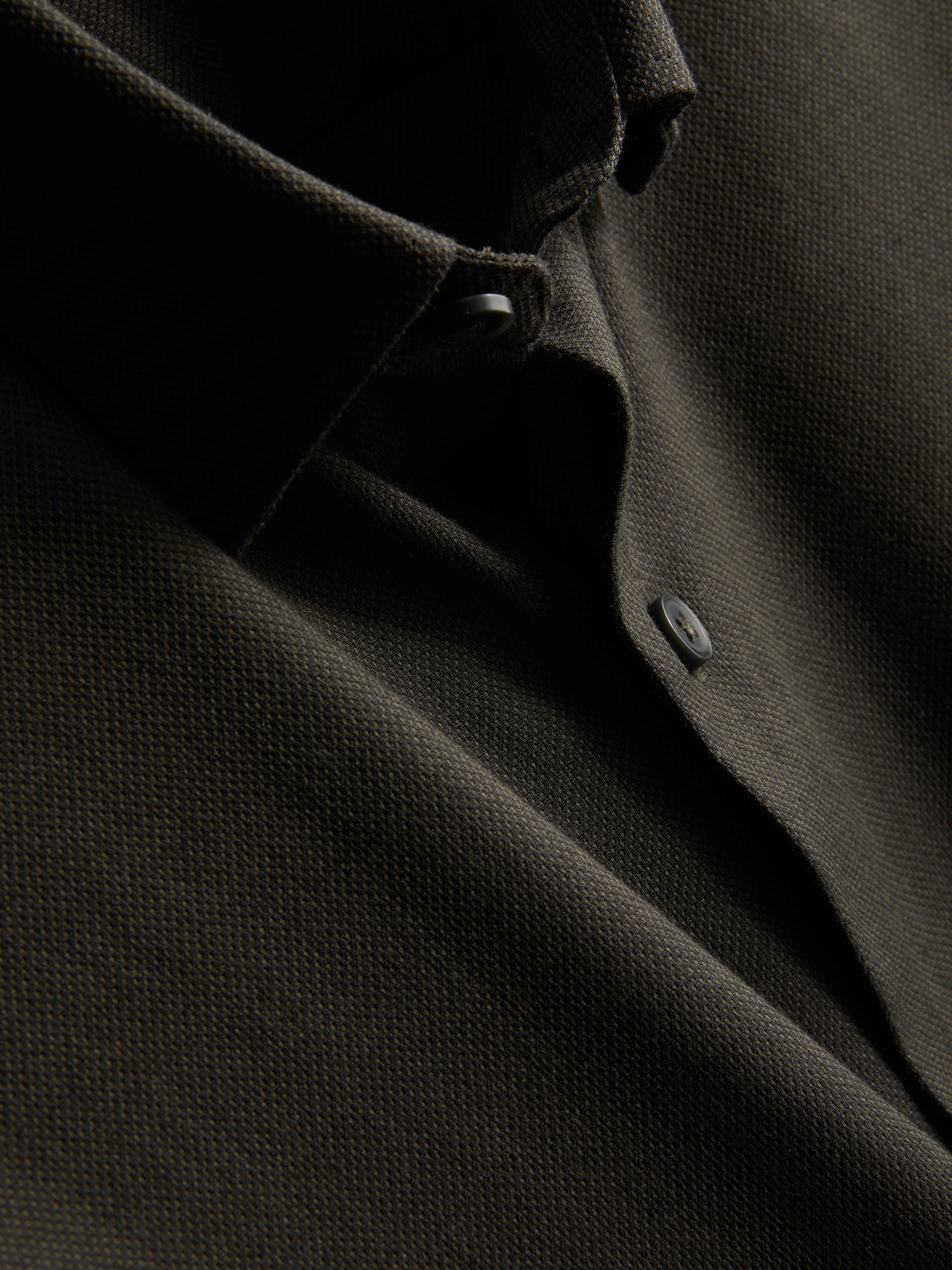 Textured Oxford Shirt - Olive