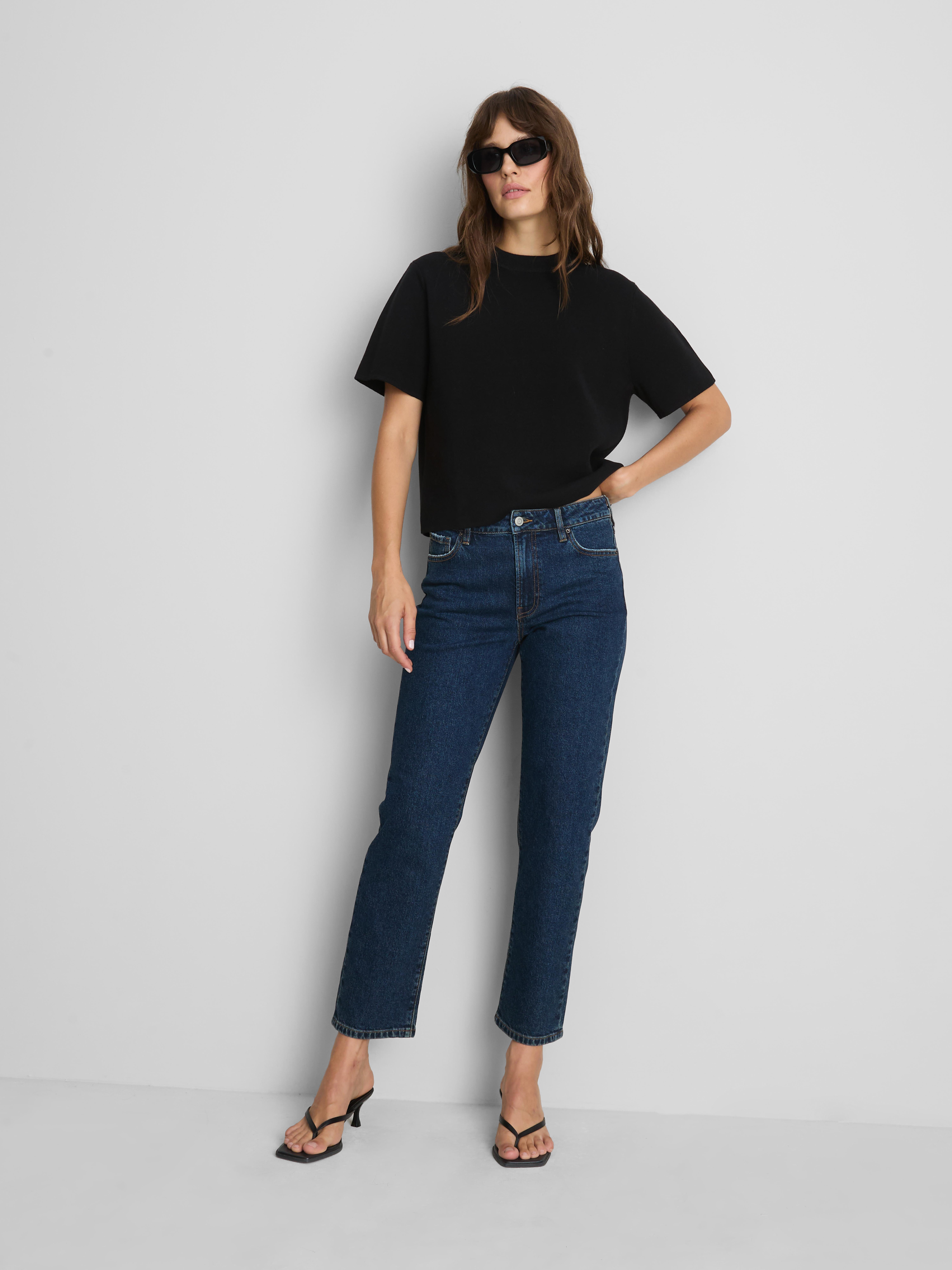 Straight Leg Slim Jeans - Indigo