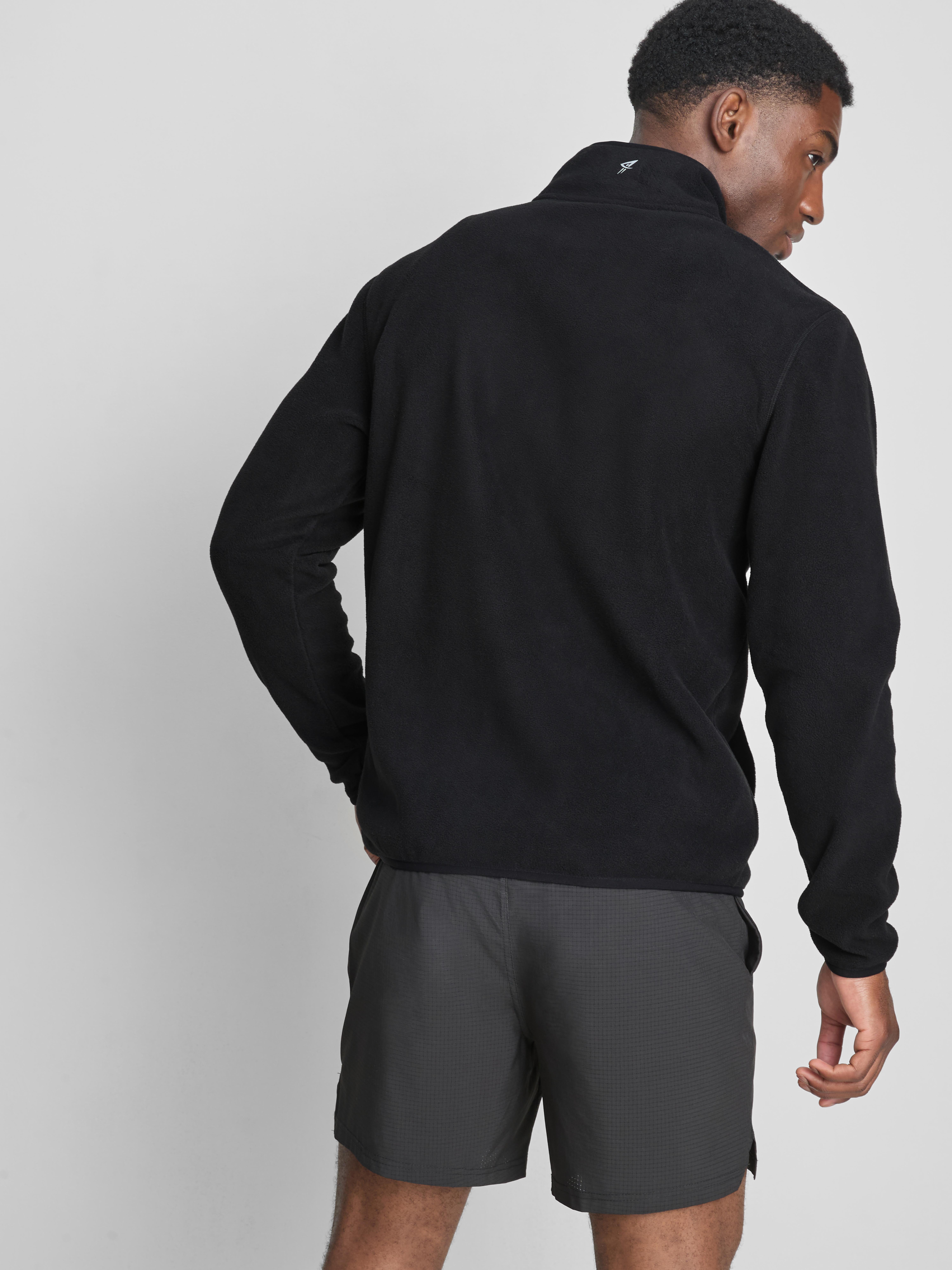 Zip-Up Fleece Jacket - Black