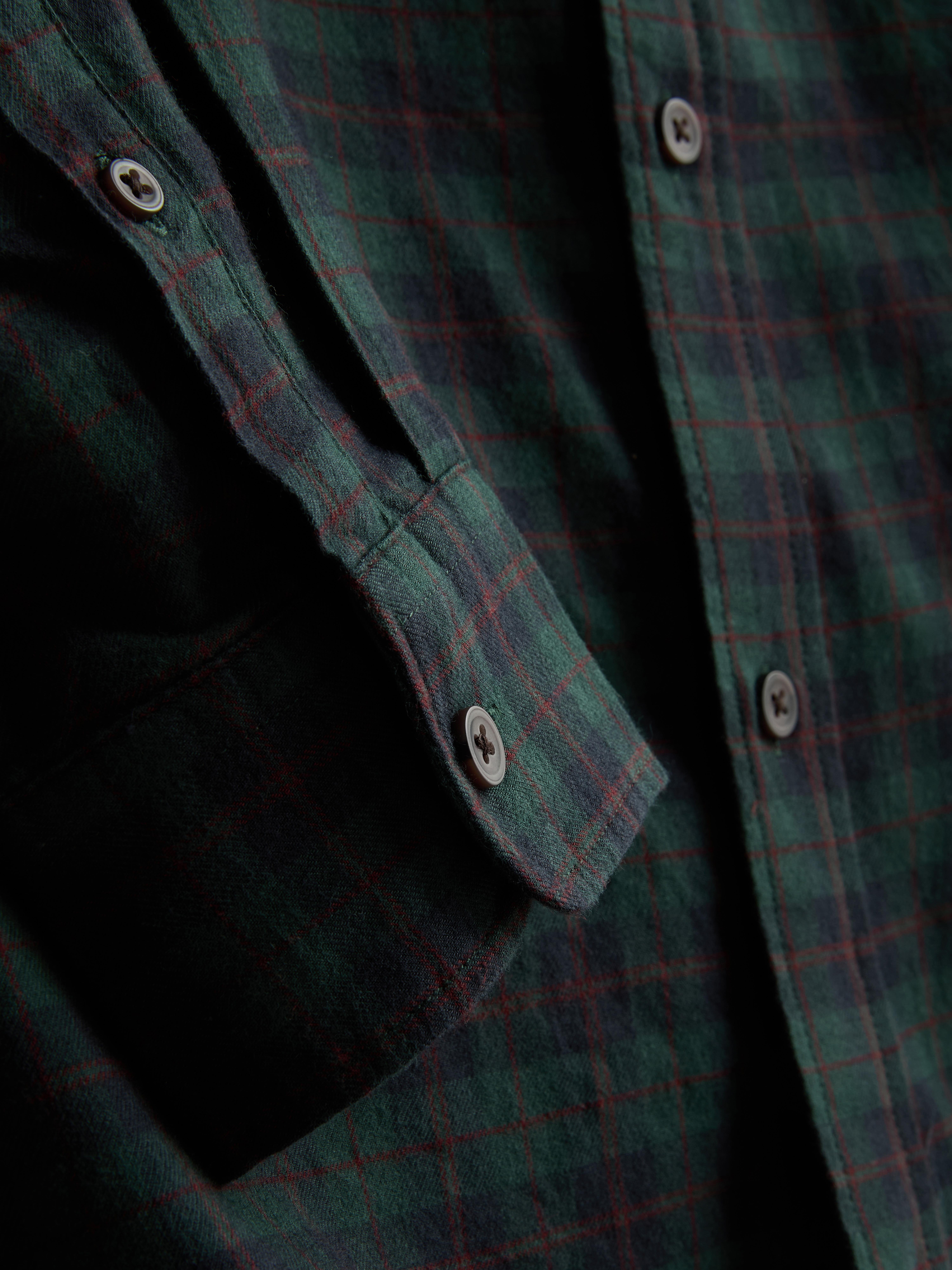 Pure Cotton Check Shirt - Green