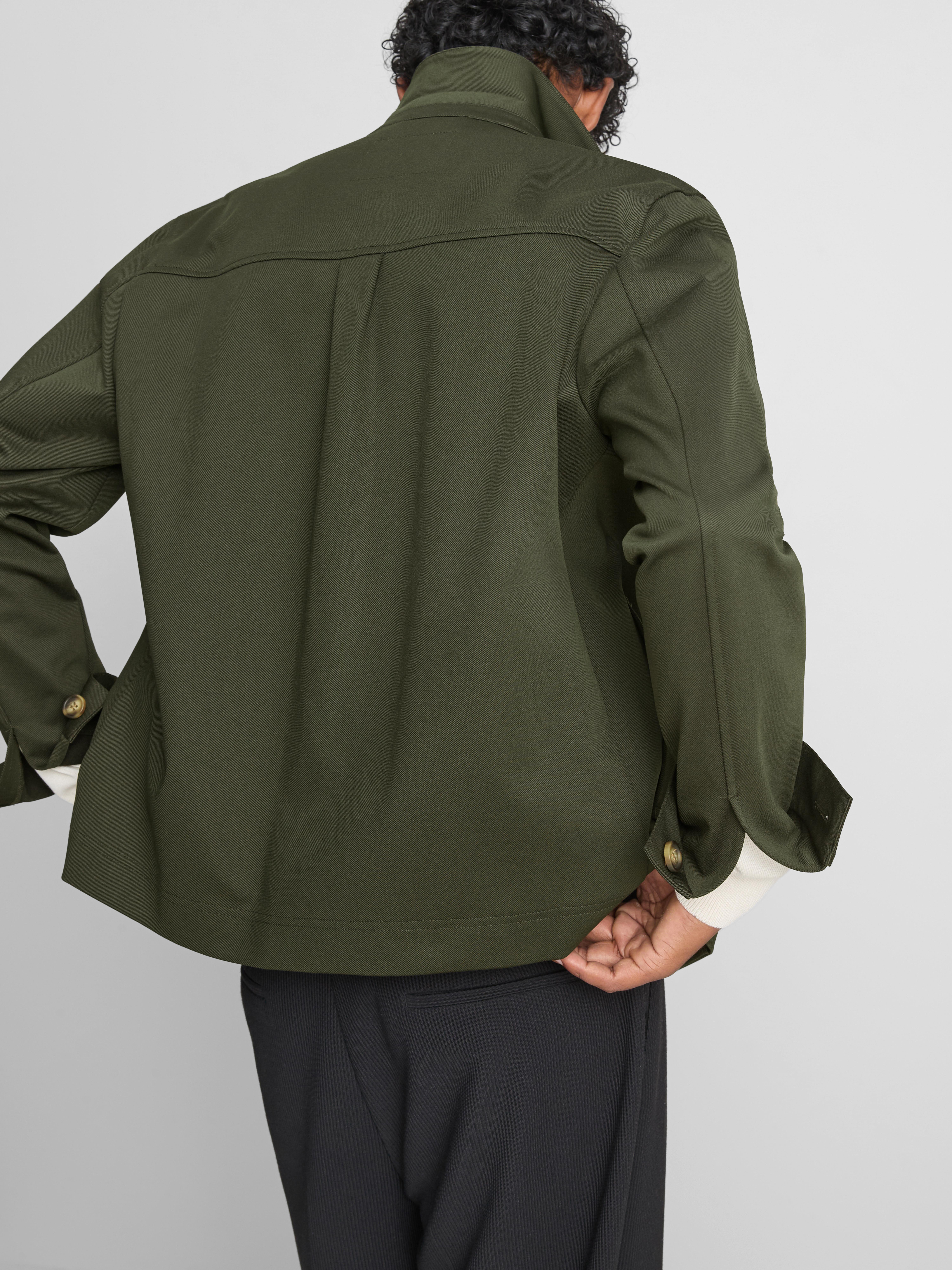 The Edit Regular Fit Collared Jacket - Olive