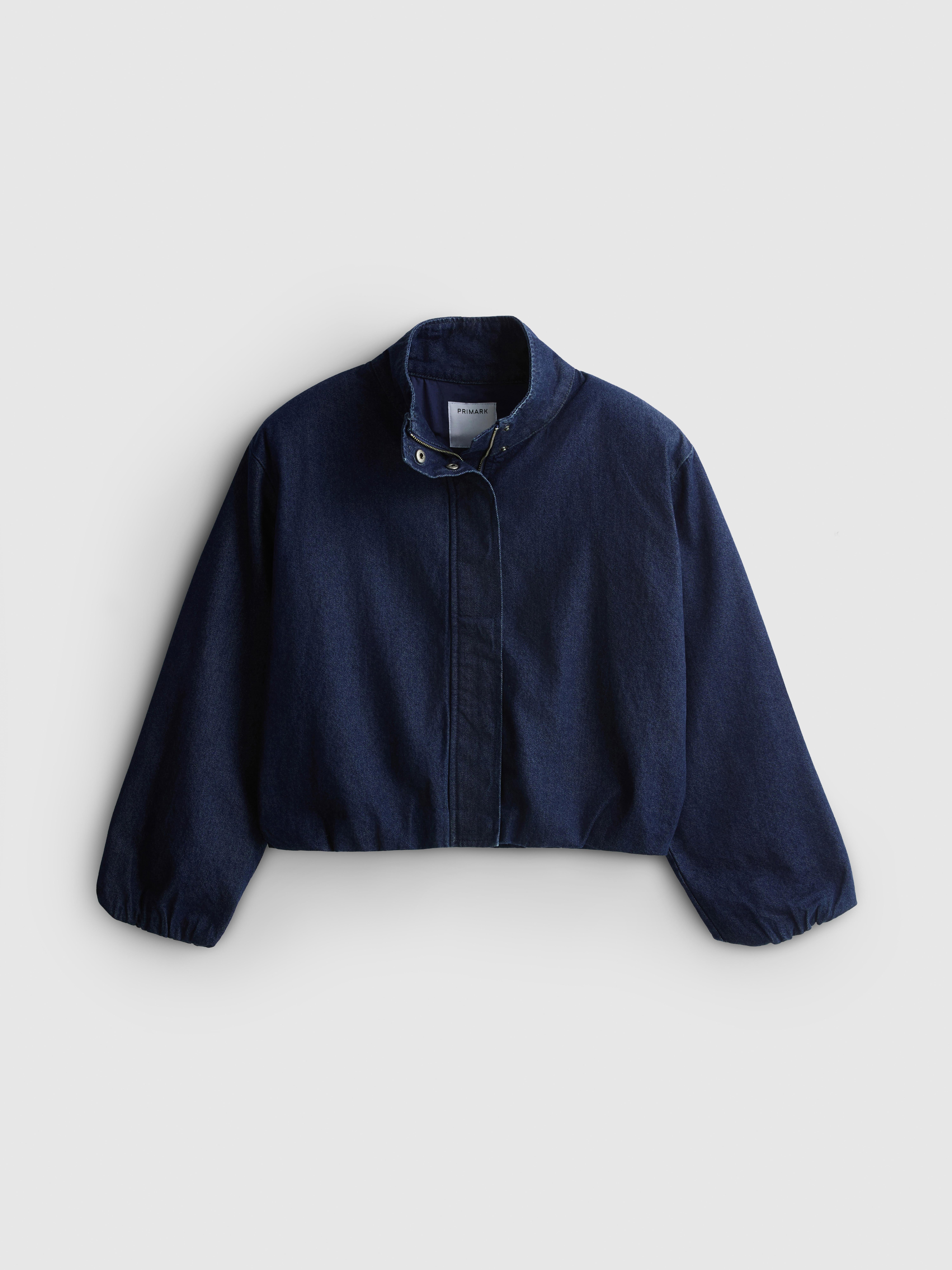 Paula Echevarría Funnel Neck Denim Jacket - Indigo