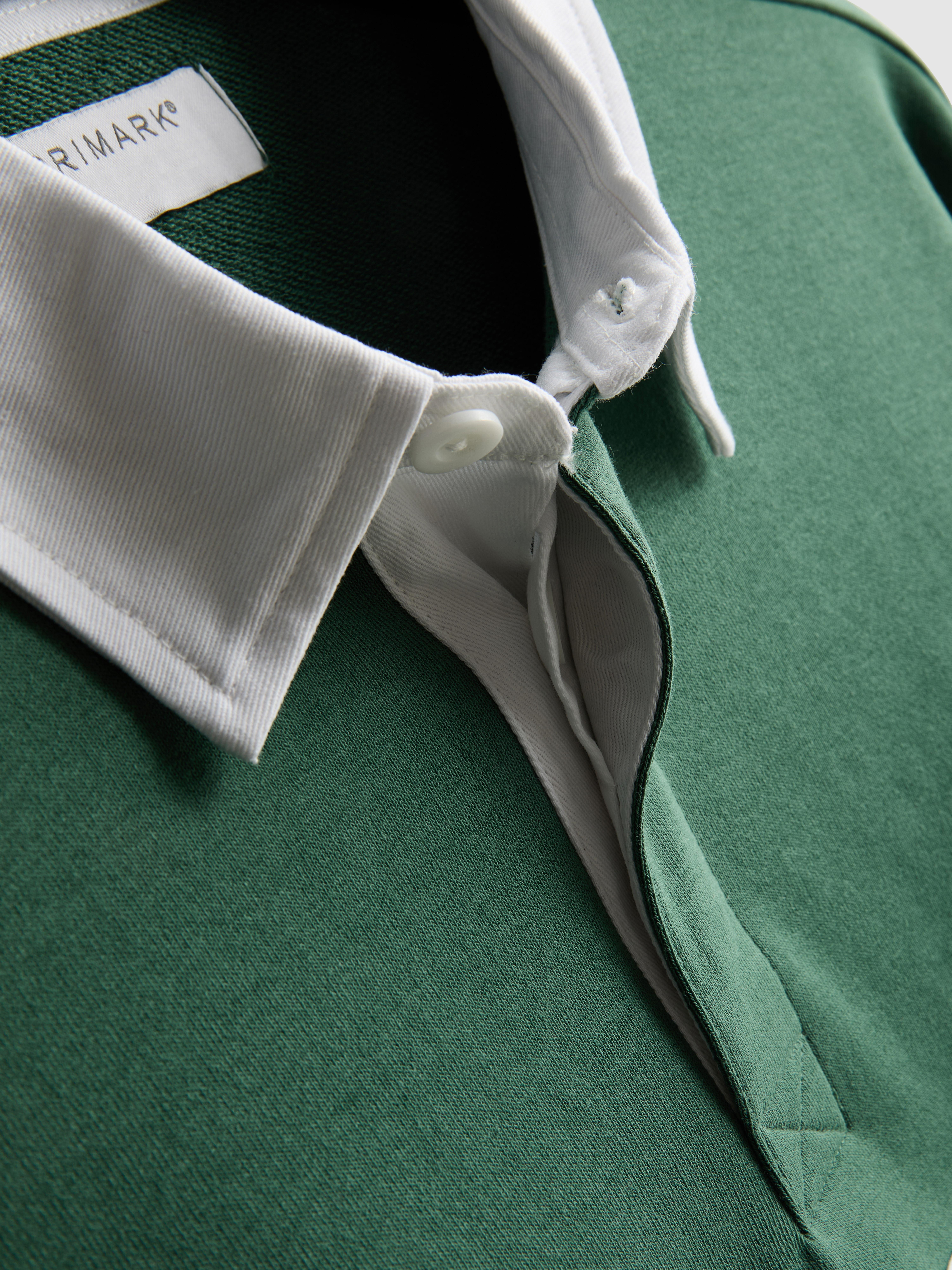 Cotton Blend Williamsburg Rugby Shirt - Green