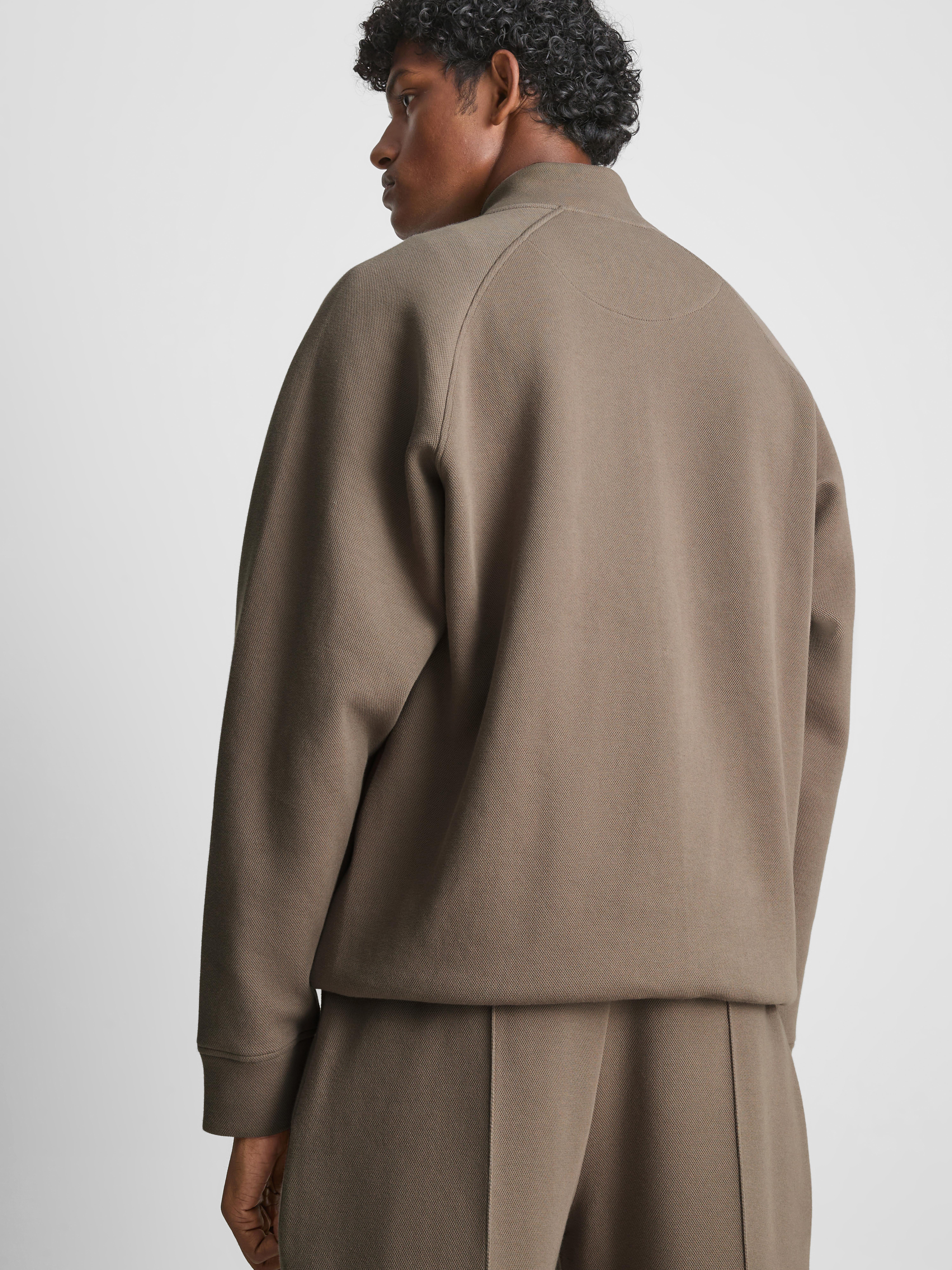 The Edit Zip-Through Sweatshirt - Stone