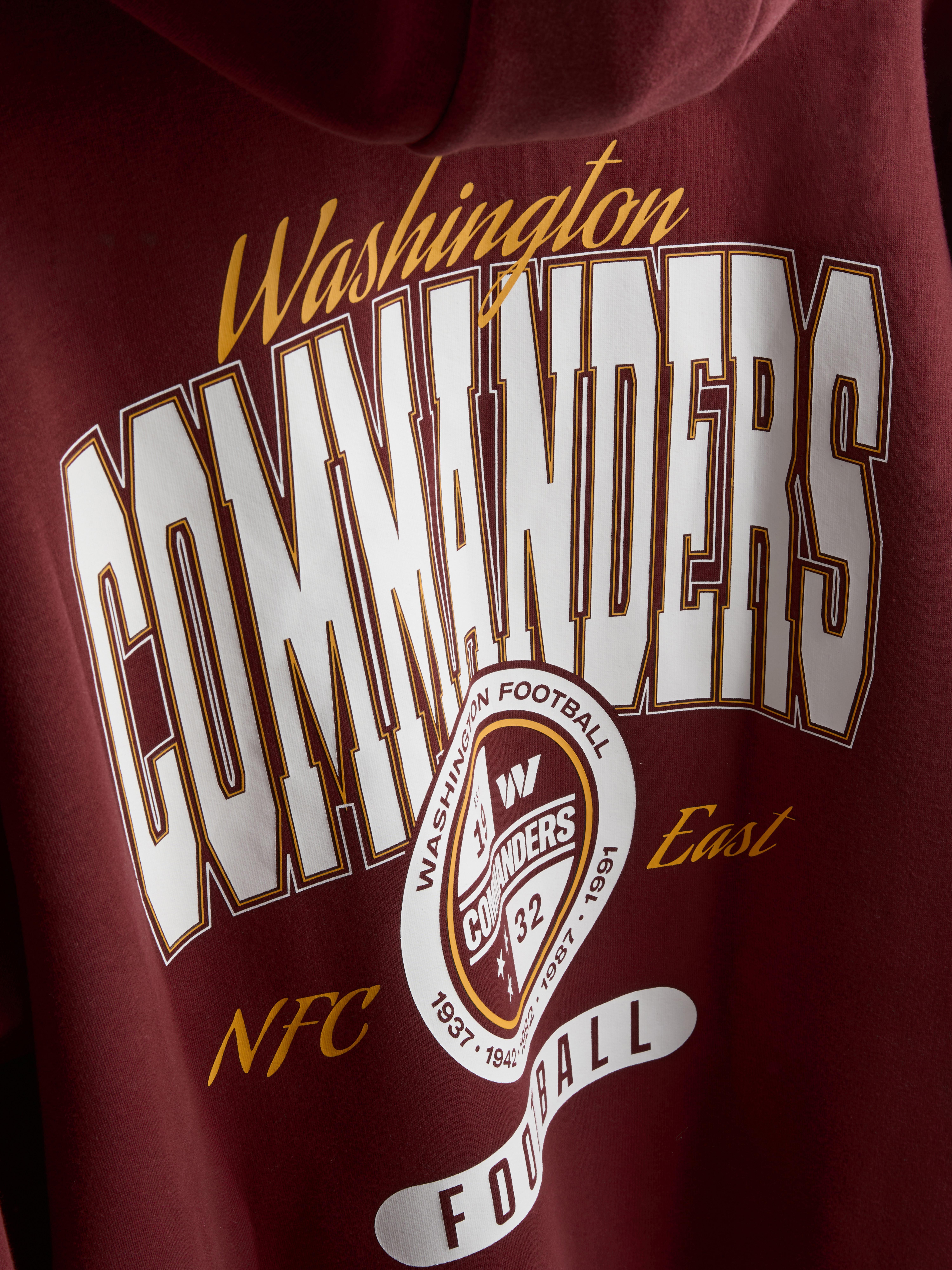 NFL Washington Commanders Cotton-Rich Hoodie - Burgundy