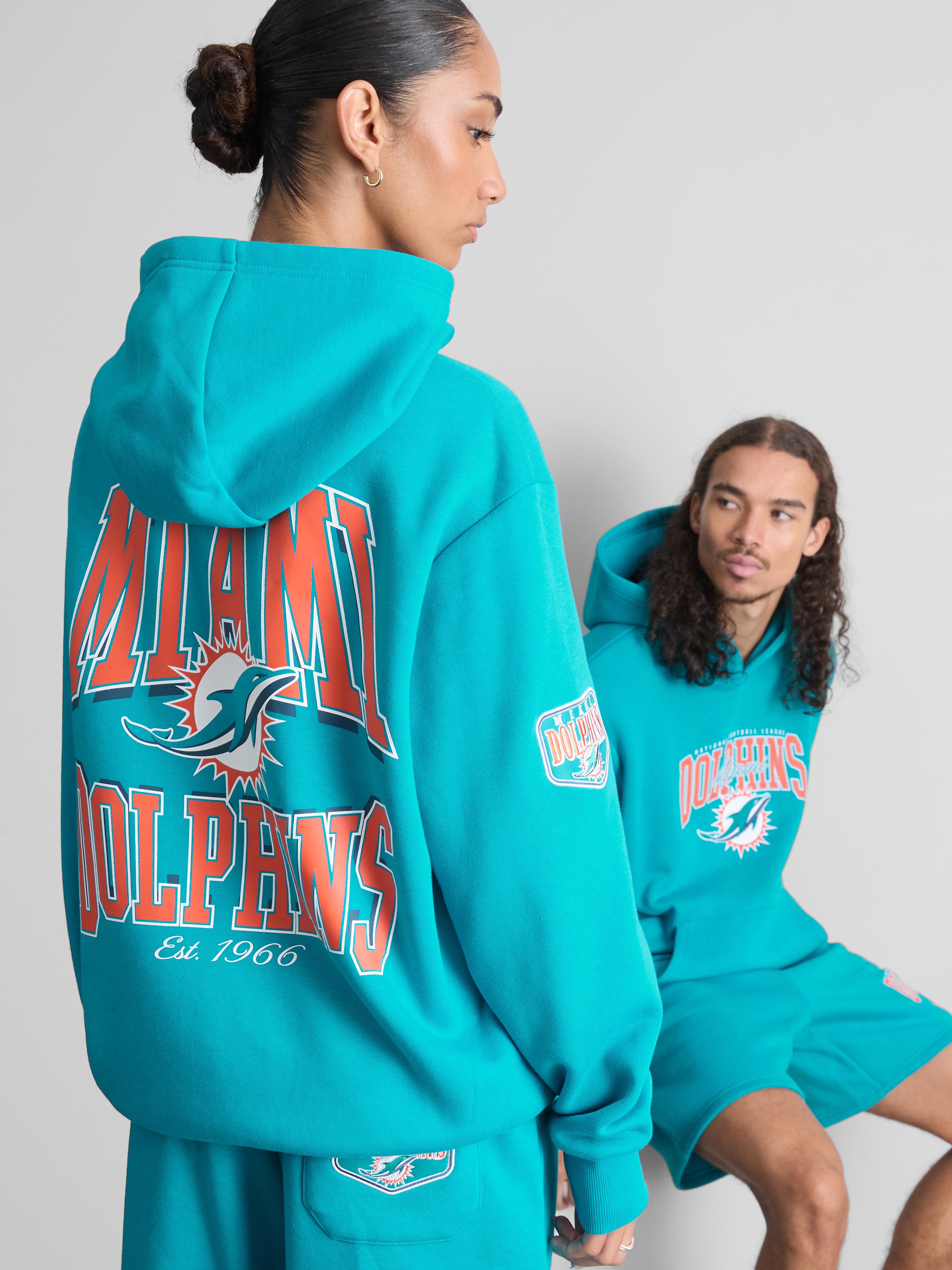 NFL Miami Dolphins Cotton-Rich Hoodie - Teal