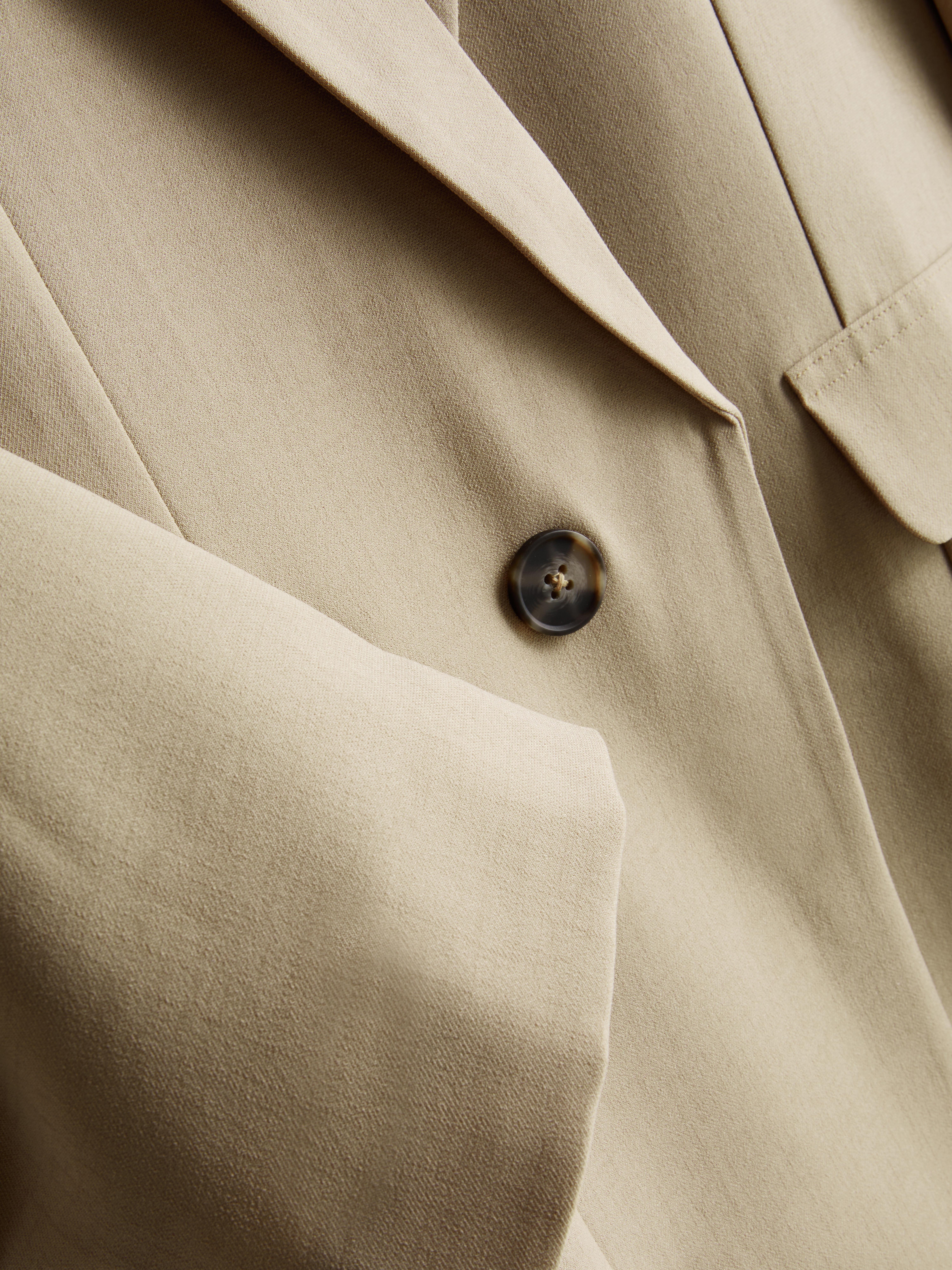 Single Breasted Blazer - Stone
